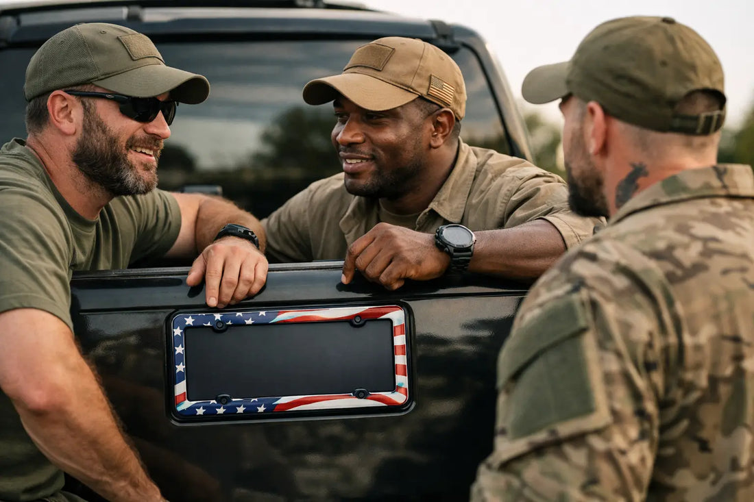 Patriotic License Plate Frame Done Right