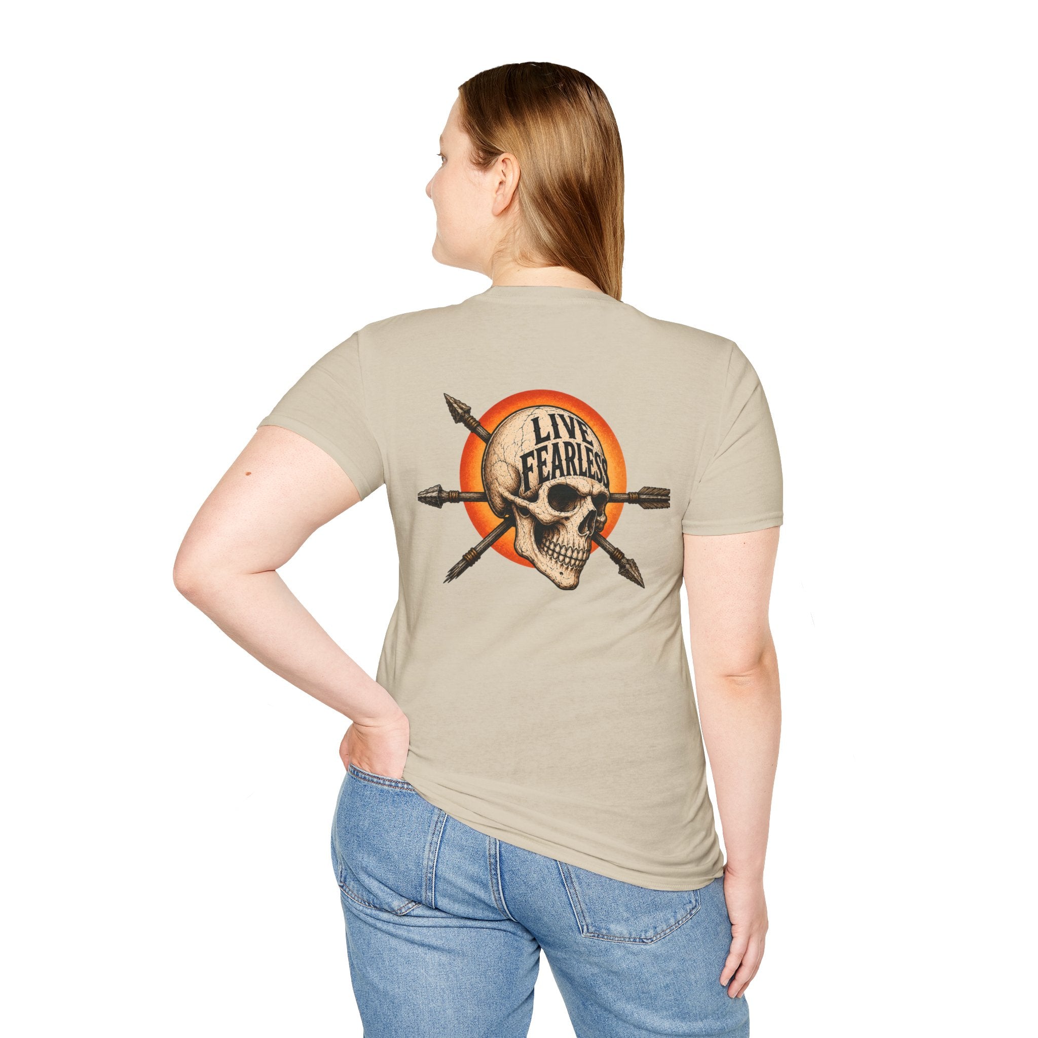 Live Fearless – Ancient Warrior Skull T-Shirt