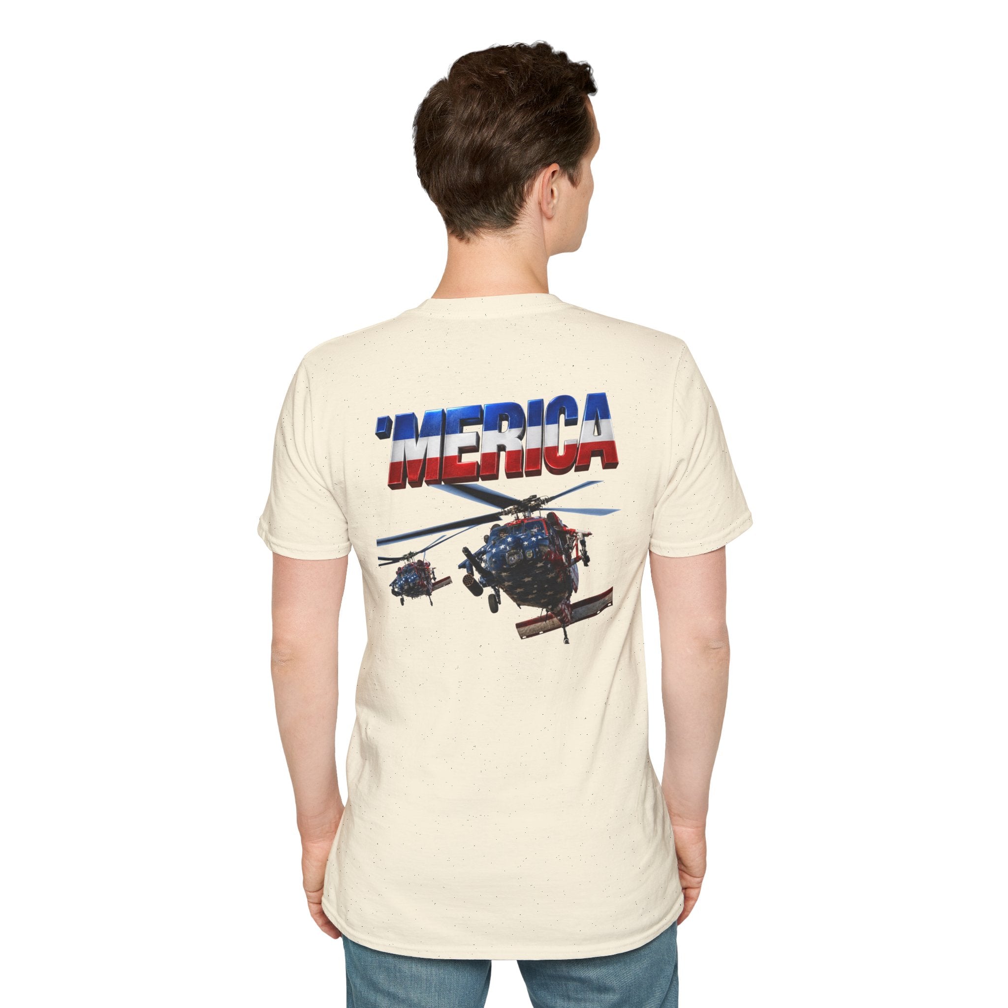 MH-60 Liberty Hawk! Patriotic Ironsight Syndicate T-Shirt | Patriotic Military Graphic Tee for Veterans & Patriots, Adult (13 and up), unisex