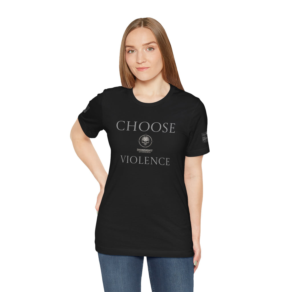 Combat Action Badge Choose Violence T-Shirt | Ironsight Syndicate