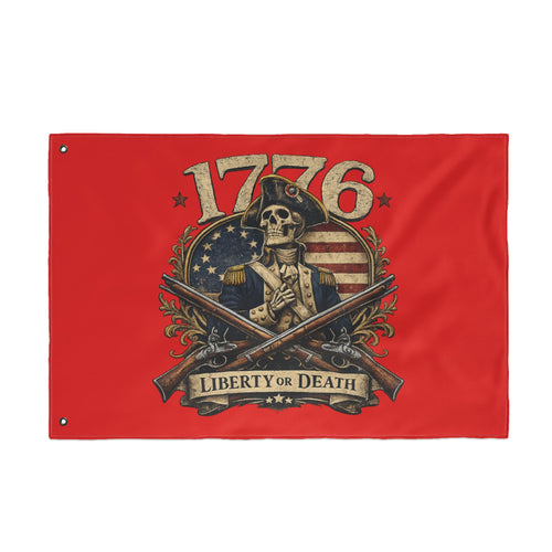 1776 Liberty or Death American Flag | Patriotic Revolutionary War Banner for Veterans & Patriots
