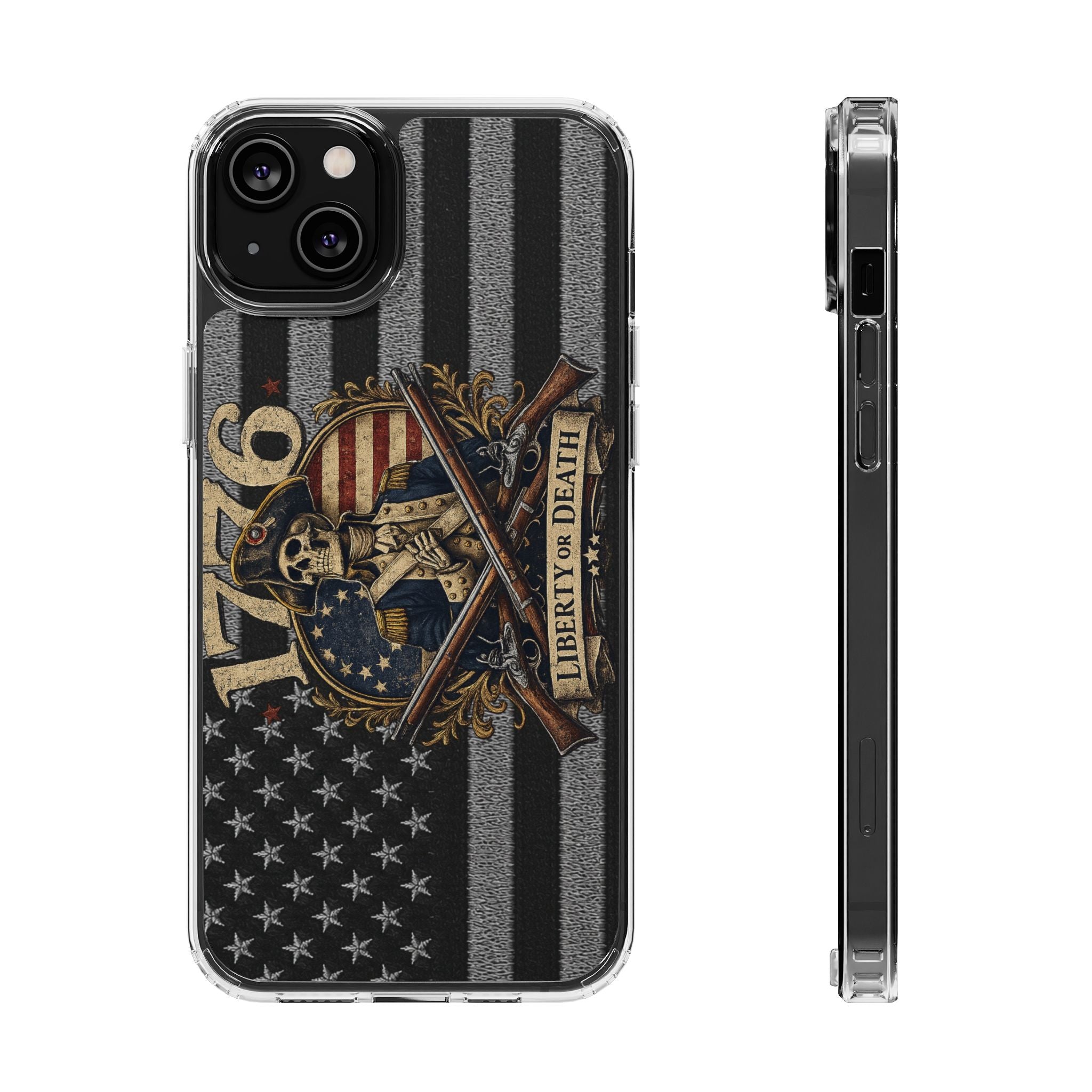 1776 commemorative Clear Impact-Resistant Phone Case