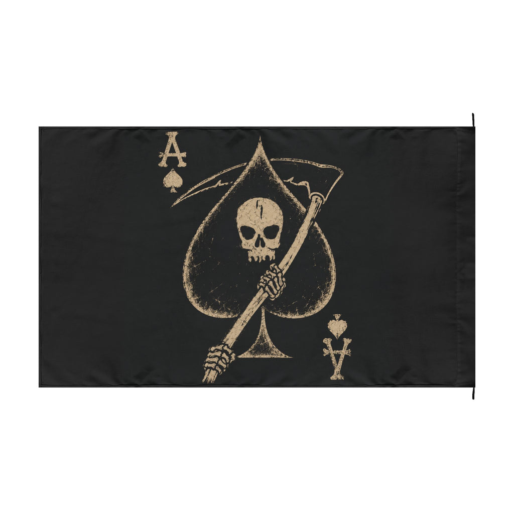 Vietnam Inspired Death Card Ace of Spades Double-Sided Flag - Detail 3 | Ironsight Syndicate