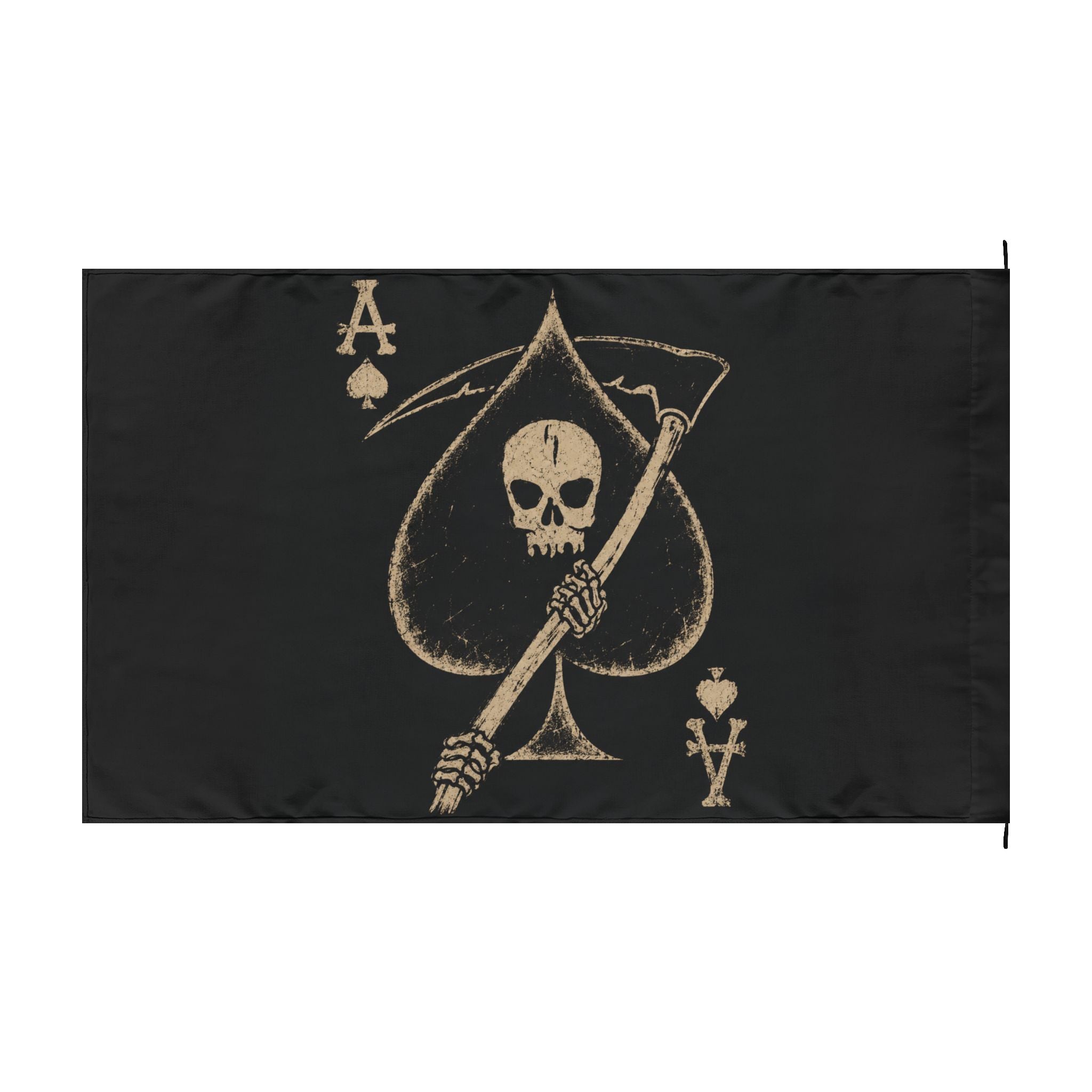 Vietnam Inspired Death Card Ace of Spades Double-Sided Flag - Detail 3 | Ironsight Syndicate
