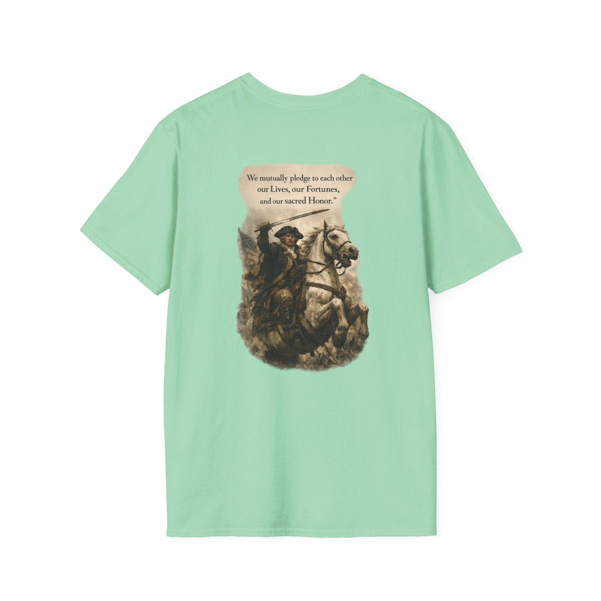 July 4th George Washington T-Shirt | Patriotic Military Graphic Tee for Veterans & Patriots, Adult (13 and up), unisex