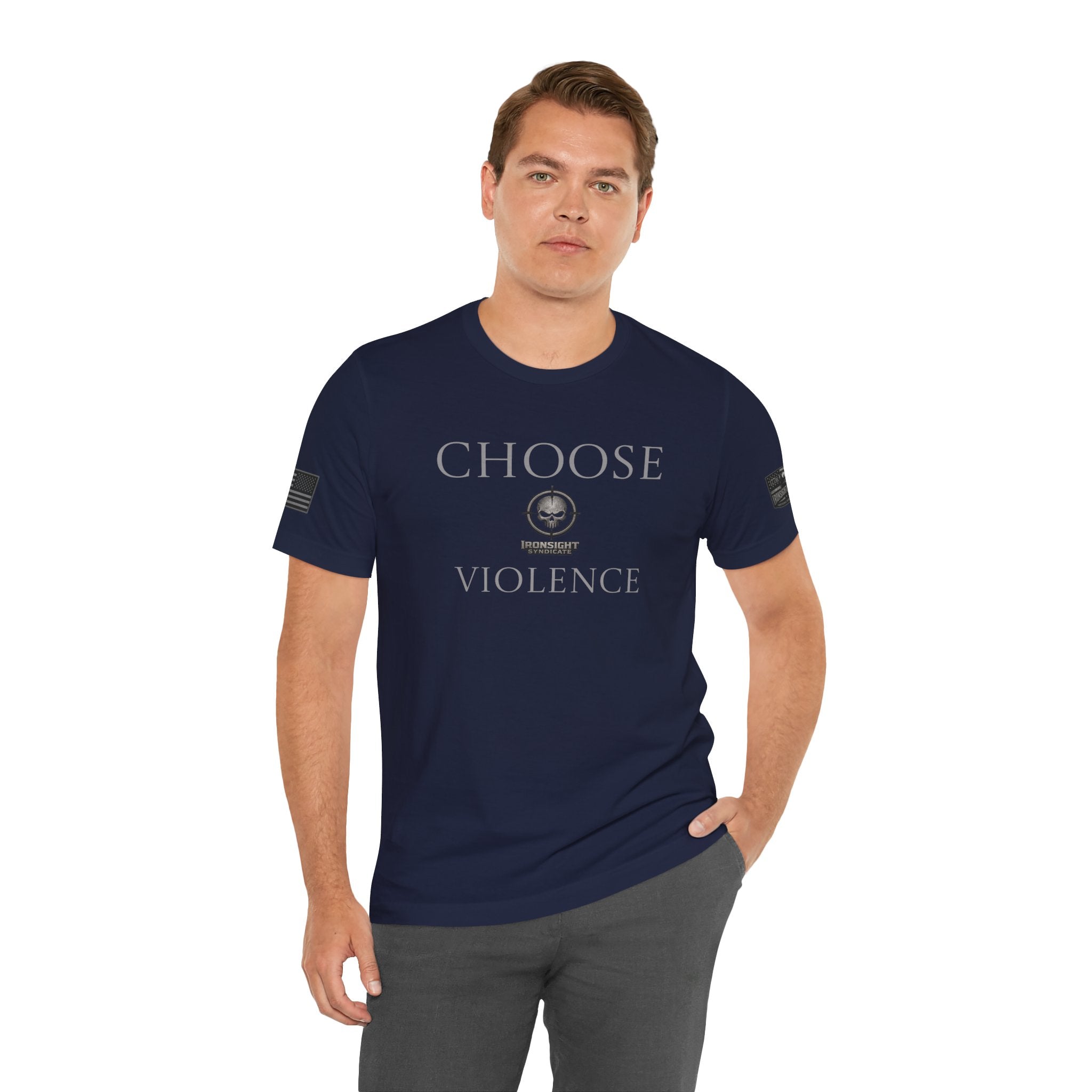 Combat Action Badge Choose Violence T-Shirt | Ironsight Syndicate