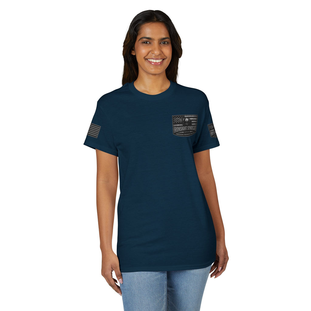 Machine gun George Washington  T-Shirt | Patriotic Military Graphic Tee for Veterans & Patriots, Adult (13 and up), unisex
