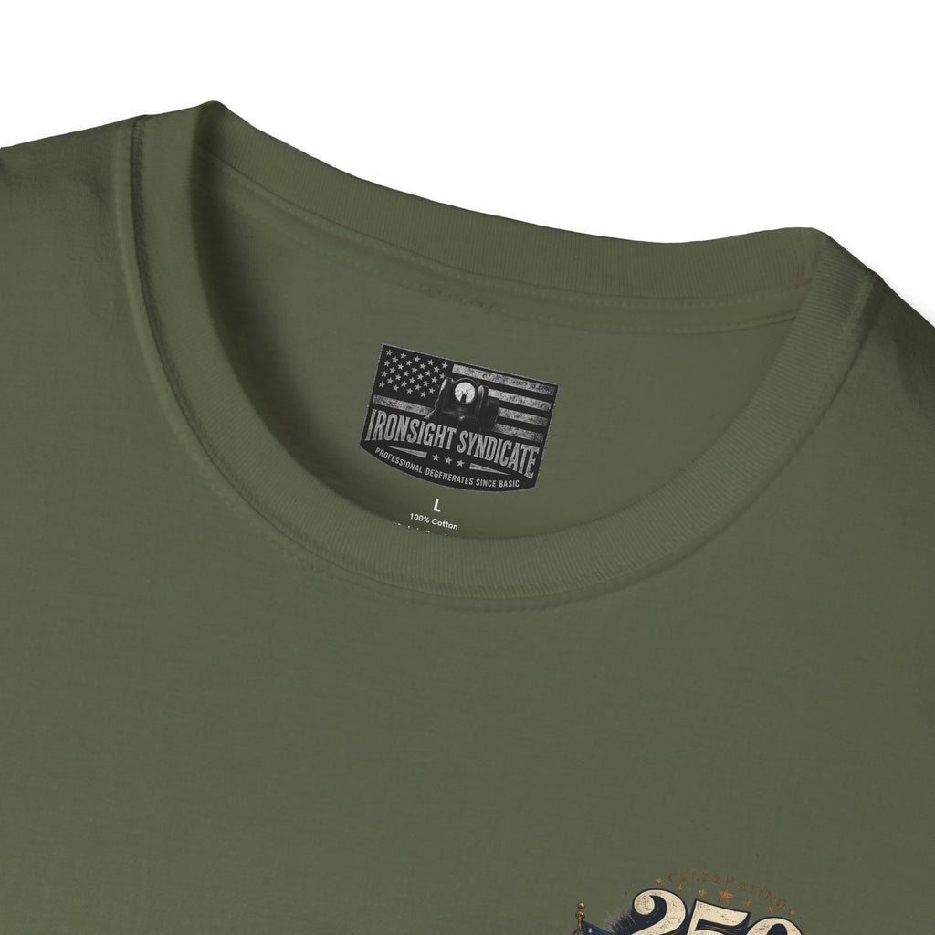 M1 Abrams Patriotic Ironsight Syndicate T-Shirt | Patriotic Military Graphic Tee for Veterans & Patriots, Adult (13 and up), unisex