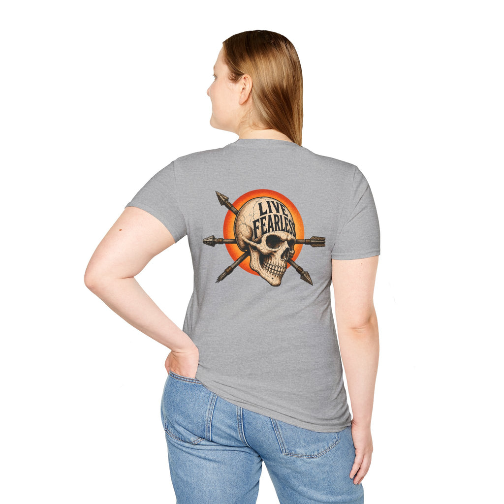 Live Fearless – Ancient Warrior Skull T-Shirt