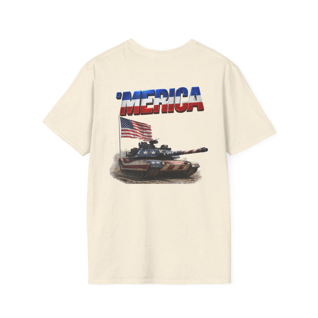 M1 Abrams Patriotic Ironsight Syndicate T-Shirt | Patriotic Military Graphic Tee for Veterans & Patriots, Adult (13 and up), unisex