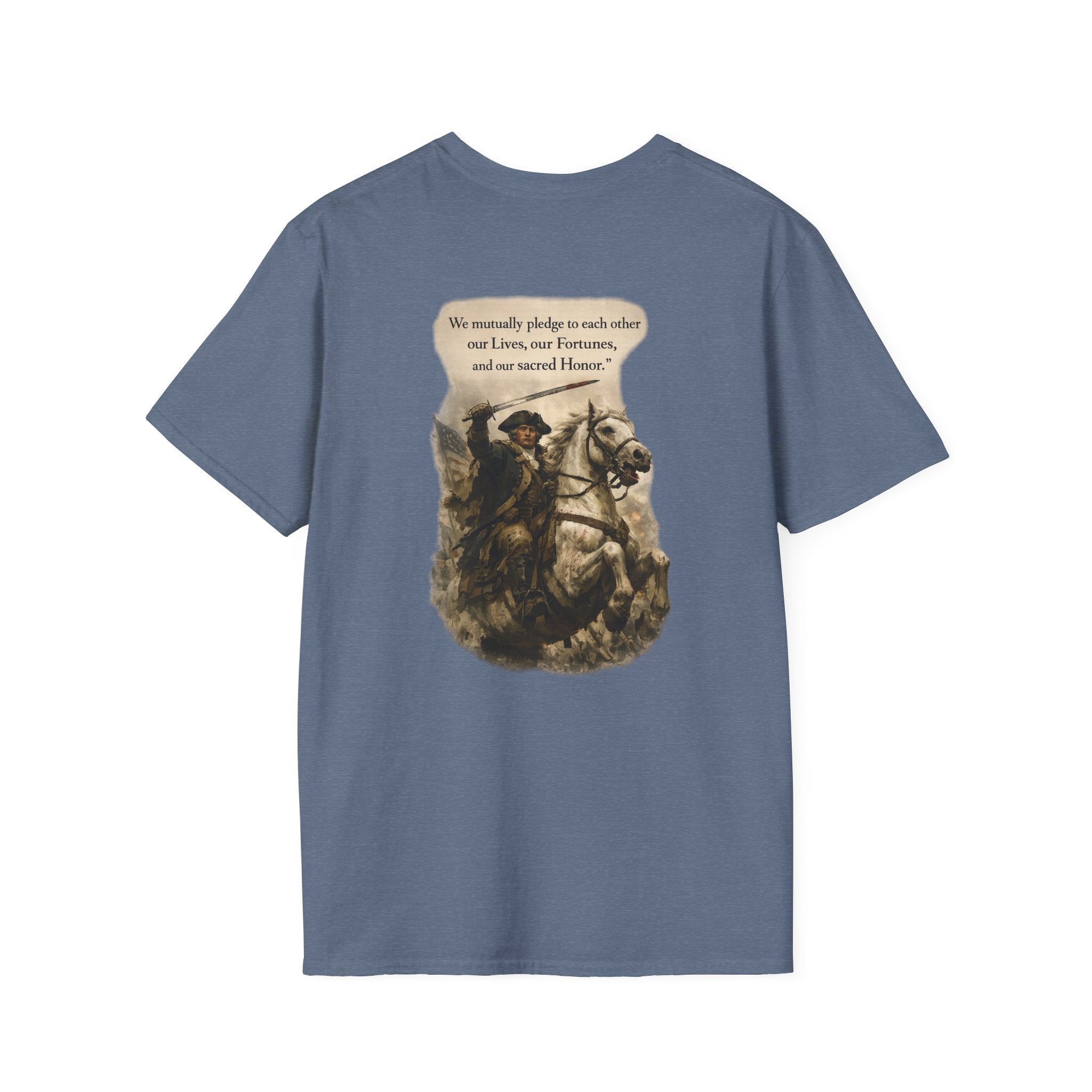 July 4th George Washington T-Shirt | Patriotic Military Graphic Tee for Veterans & Patriots, Adult (13 and up), unisex