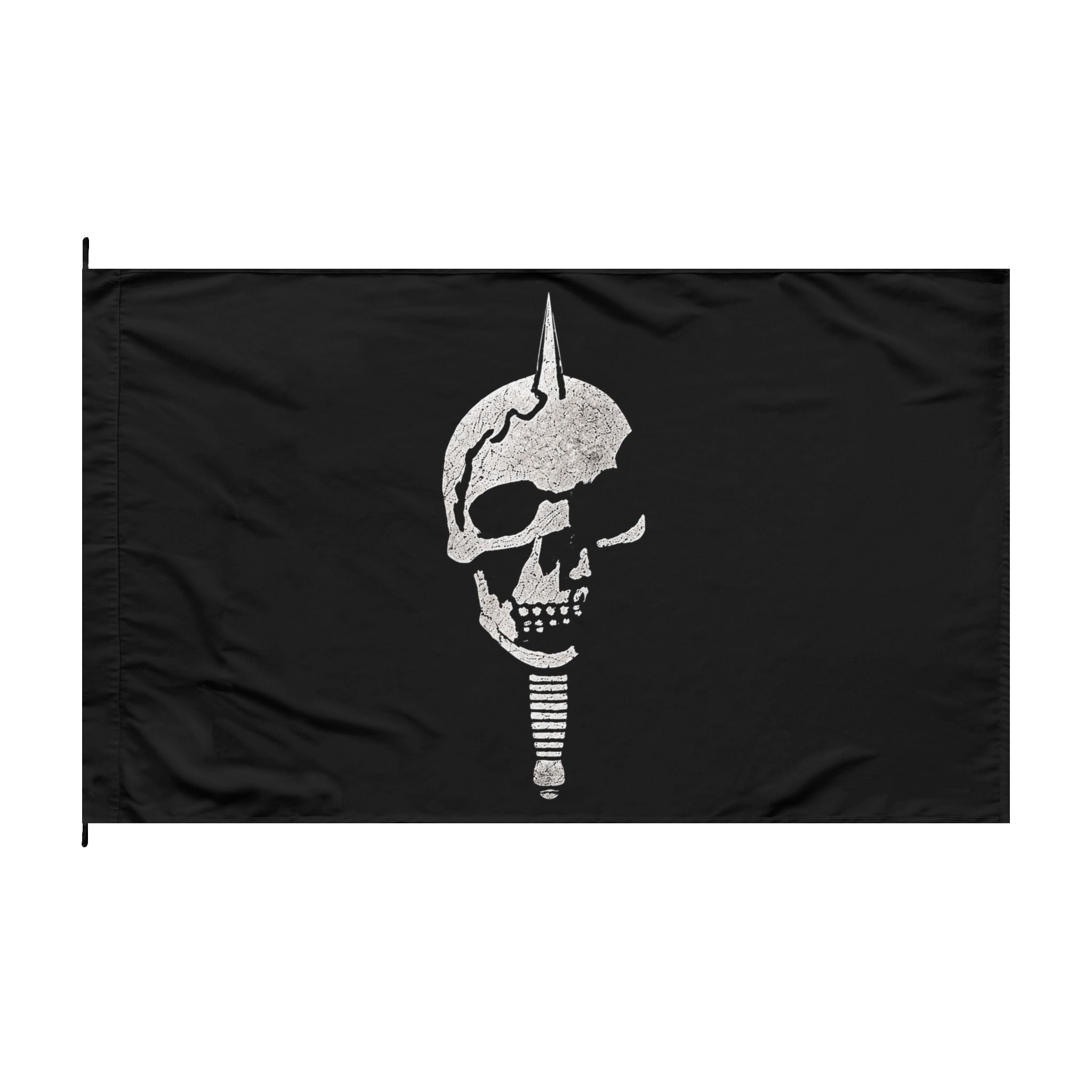 Double-Sided Military Skull Emblem Banner