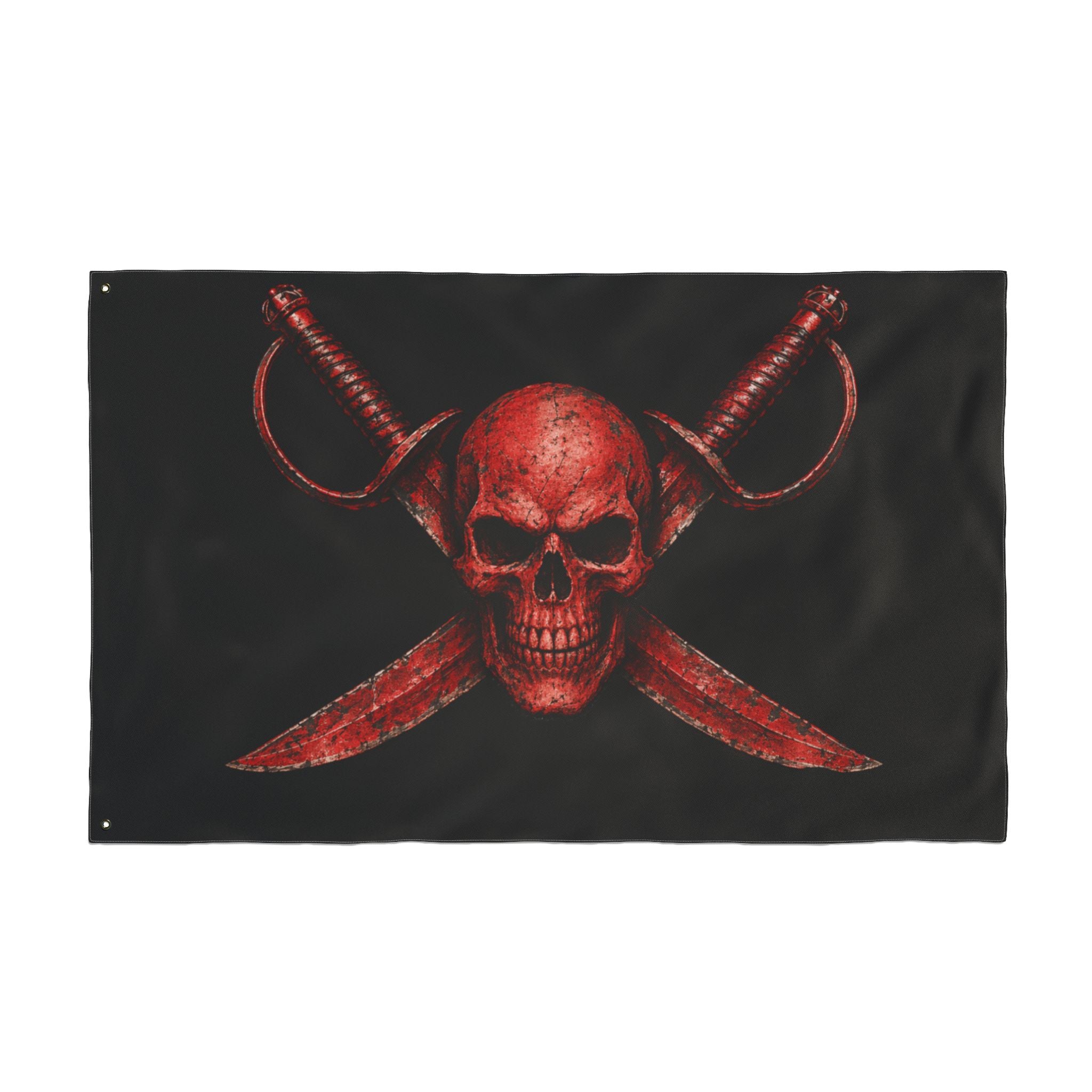 Blood Red Jolly Rogers- Double-Sided Pirate Emblem Banner - 3 | Ironsight Syndicate