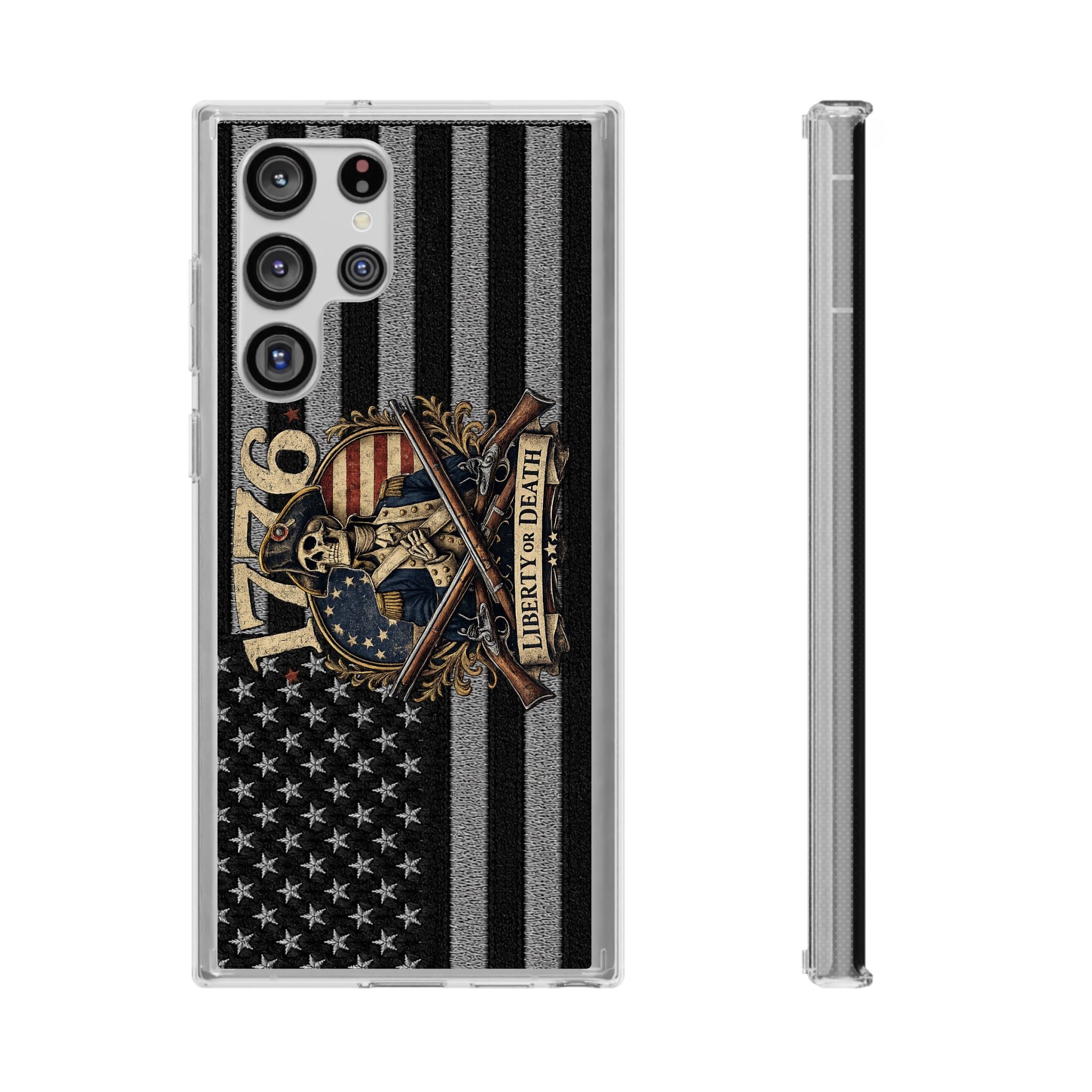 1776 commemorative Clear Impact-Resistant Phone Case