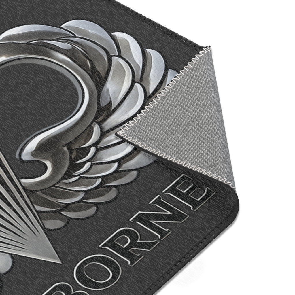 Airborne Wing Area Rug — Military Honor Floor Mat — Army Veteran Home Decor — Ironsight Syndicate - 4