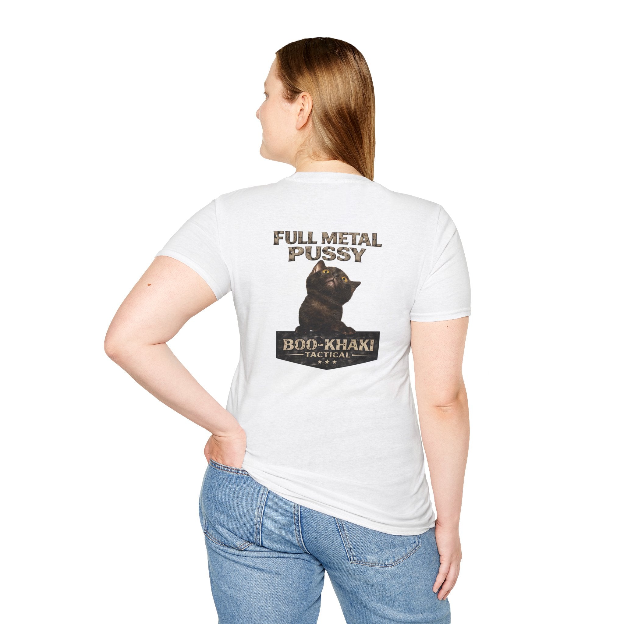 Full Metal Cat T-Shirt – Boo-Khaki Tactical Graphic Tee