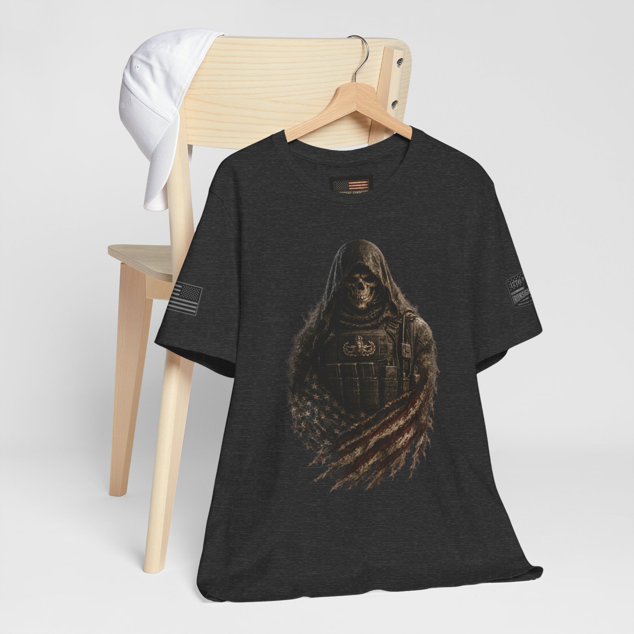 Master EOD Tech Reaper T-Shirt | Patriotic Tee for Veterans, Adult (13 and up), unisex