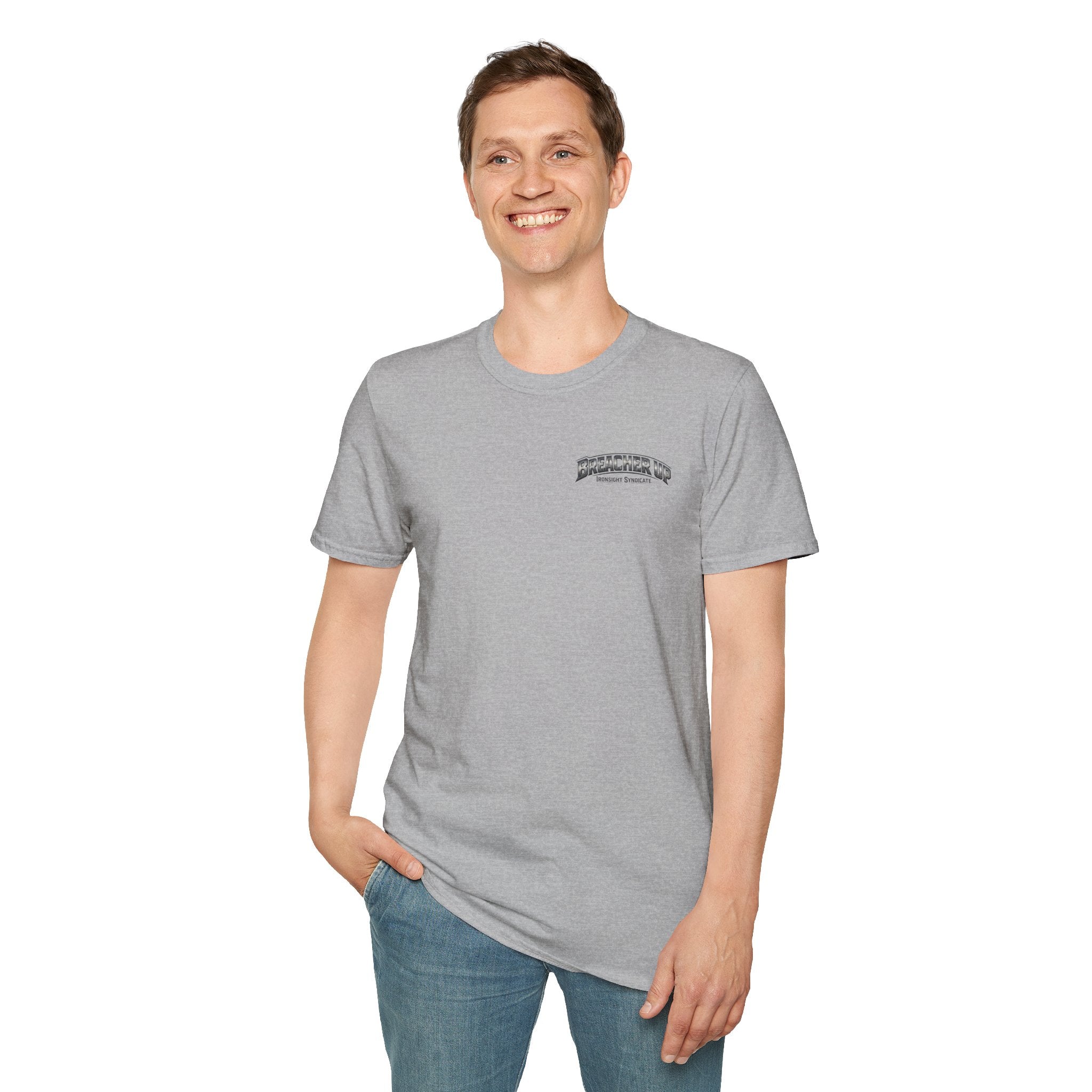 Breacher Up Red While and  Blue T-Shirt, Adult (13 and up), unisex | Patriotic Military Graphic Tee for Veterans & Patriots, Adult (13 and up), unisex