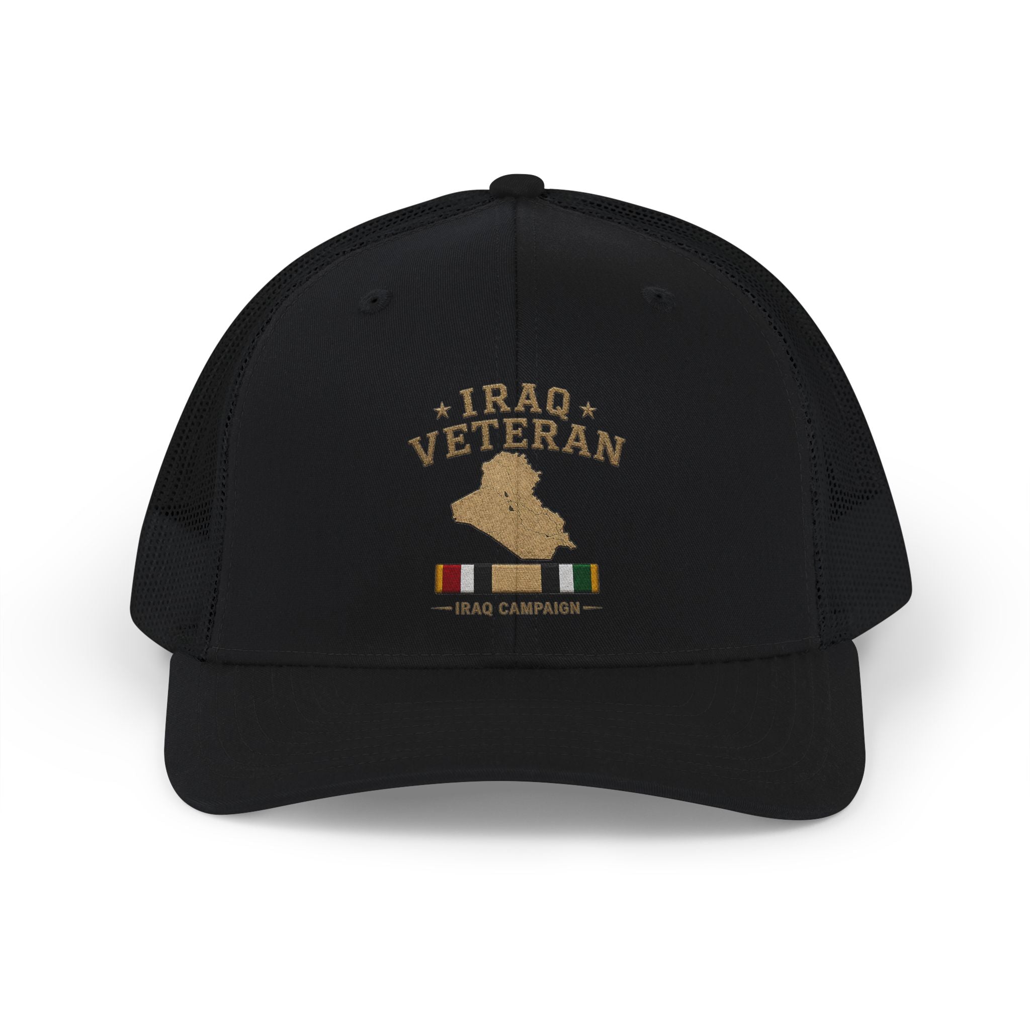 Iraq Veteran Trucker Cap — Service Ribbon Snapback