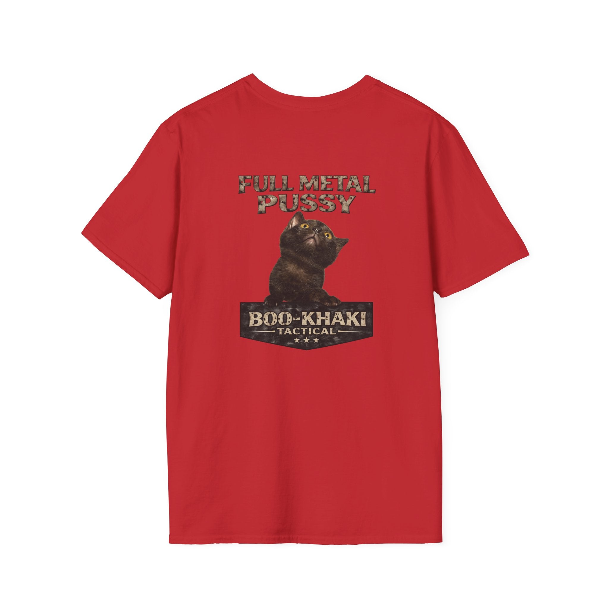 Full Metal Cat T-Shirt – Boo-Khaki Tactical Graphic Tee