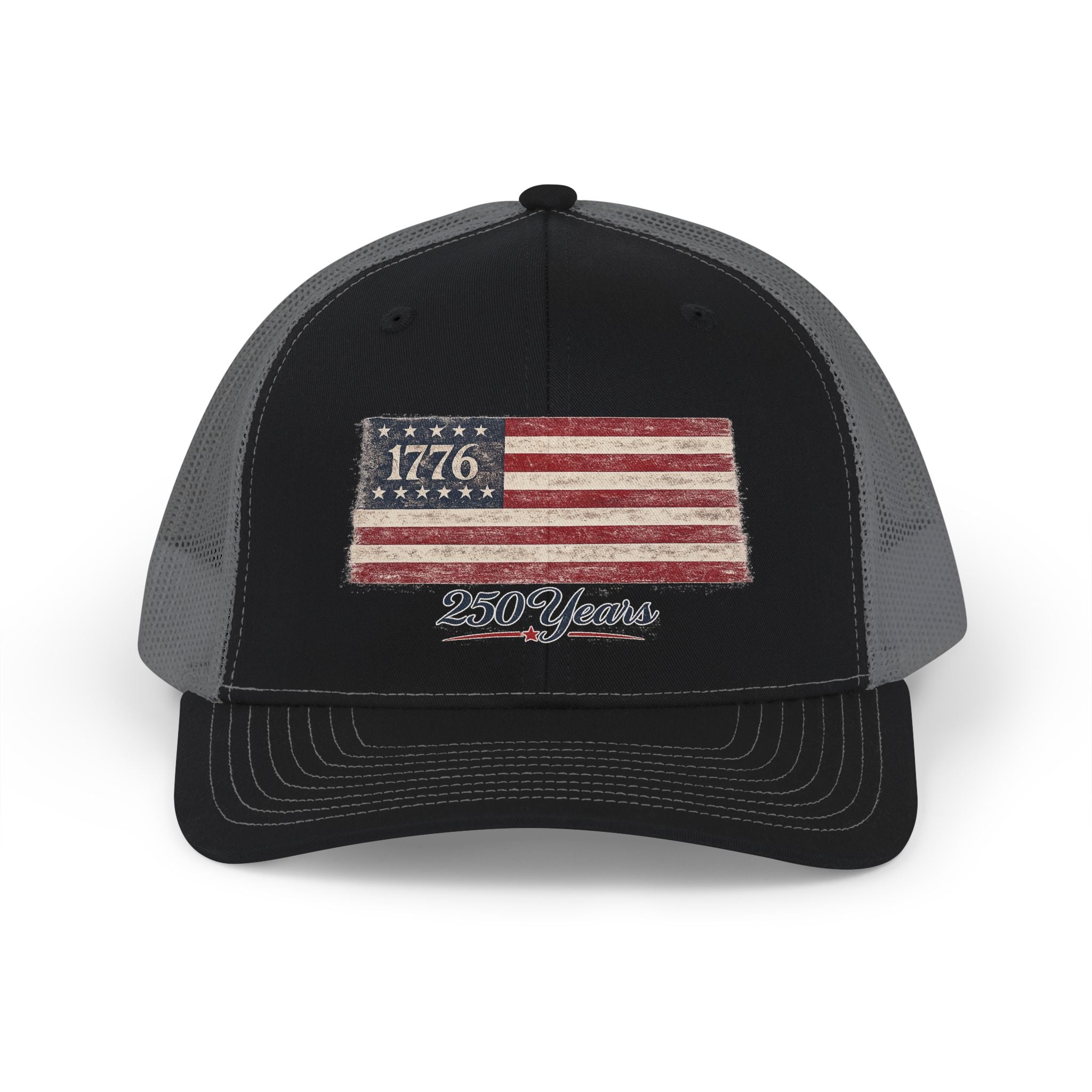 1776 250 year anniversary Snapback Trucker Hat | Patriotic USA Snapback Mesh Cap for Veterans & Patriots