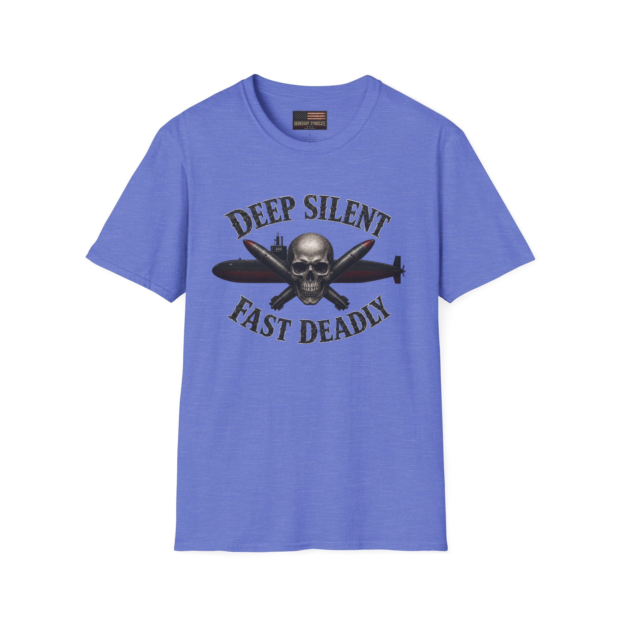 Deep, Silent, Fast Deadly US Navy Submariner Graphic Front T-Shirt