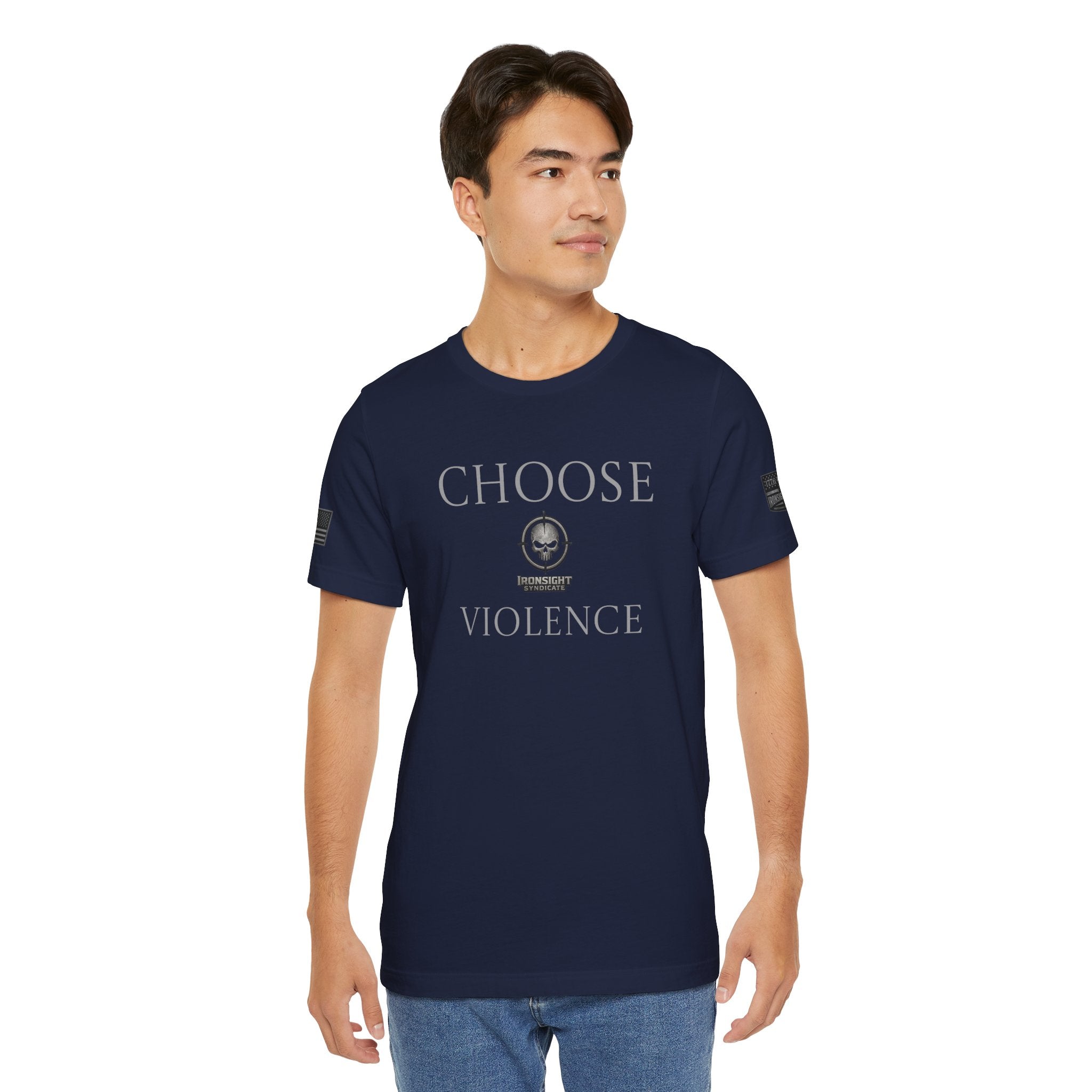 Choose Violence -Combat Infantry Badge- CIB- T-Shirt | US Army Tee for Veterans