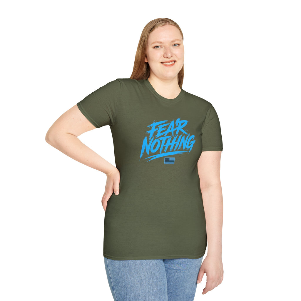 Fear Nothing/Live Fearless Blue – Premium Graphic T-Shirt | Ironsight Syndicate