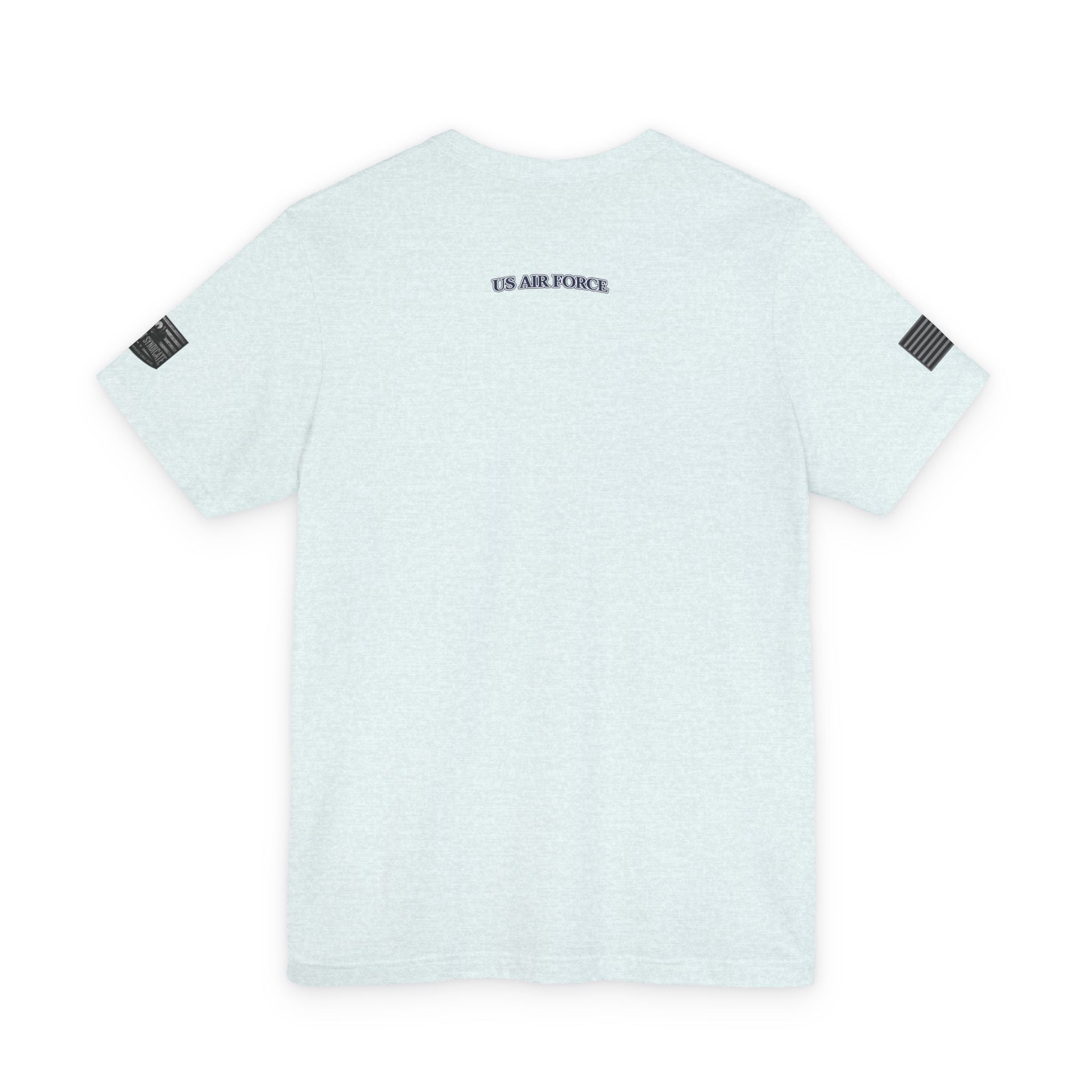 F-22 Raptor USAF Stealth Fighter Jet Graphic Tee - Air Force Pride - Heather Ice Blue | Ironsight Syndicate