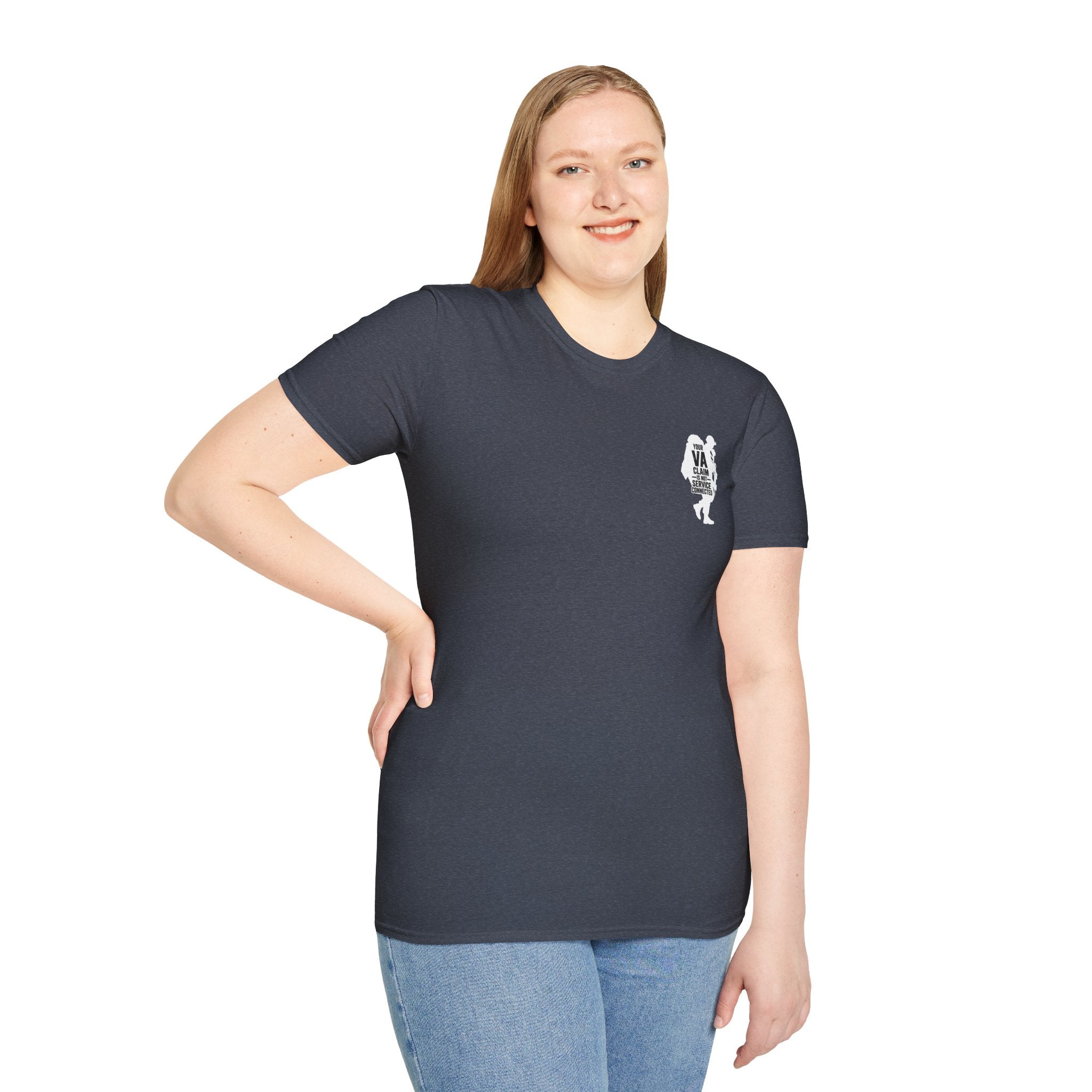DD-214 service connected T-Shirt (White Graphic)