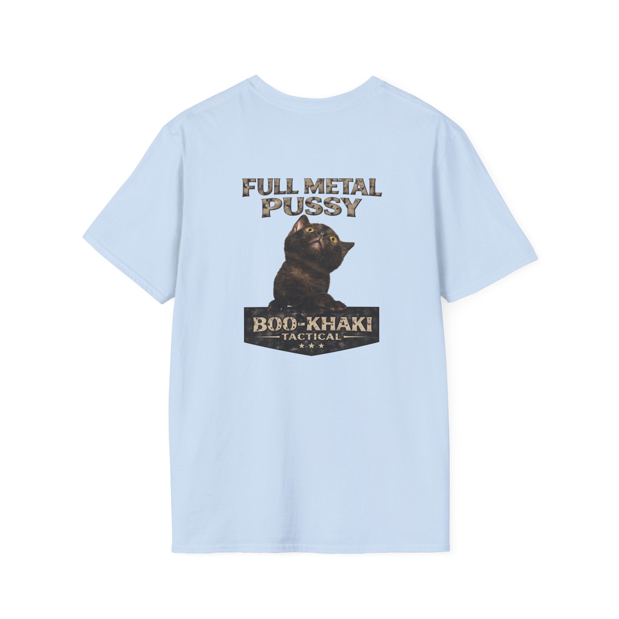 Full Metal Cat T-Shirt – Boo-Khaki Tactical Graphic Tee