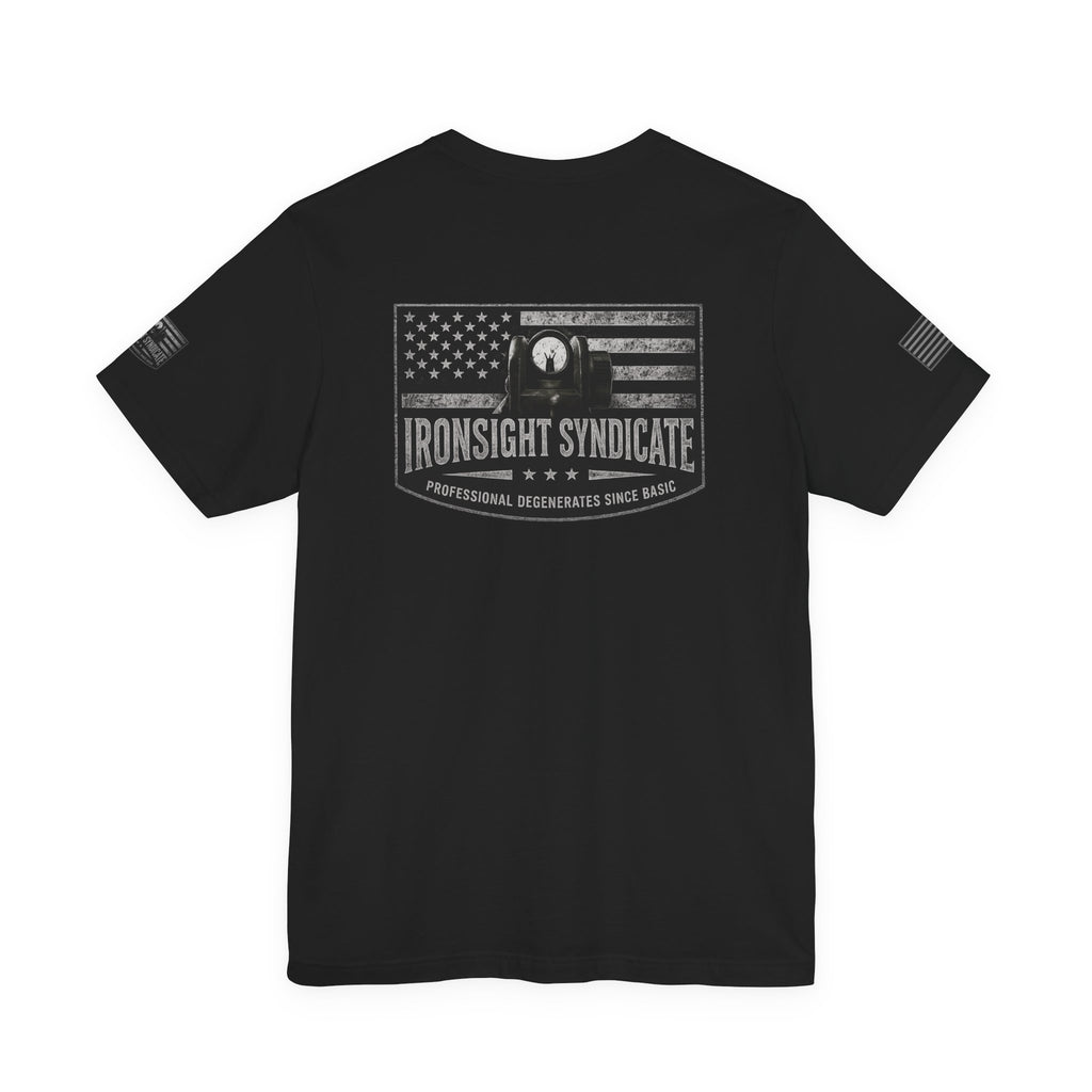 Patriotic American Flag Skull T-Shirt | Military Style Graphic Tee for Veterans & Patriots, Adult (13 and up), unisex