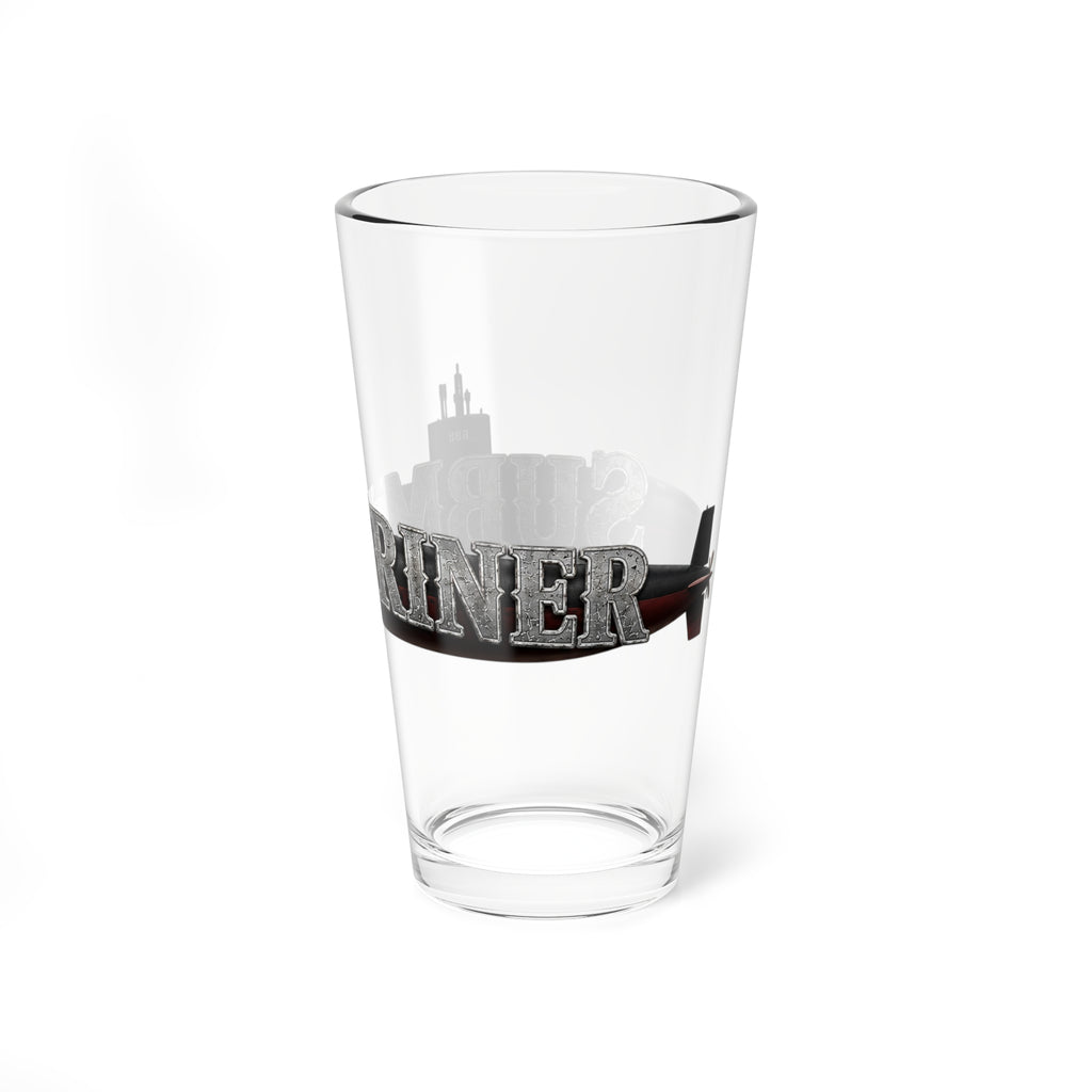 Submariner Mixology Pint Glass — 16oz Mixing Glass with Nautical Submarine Design