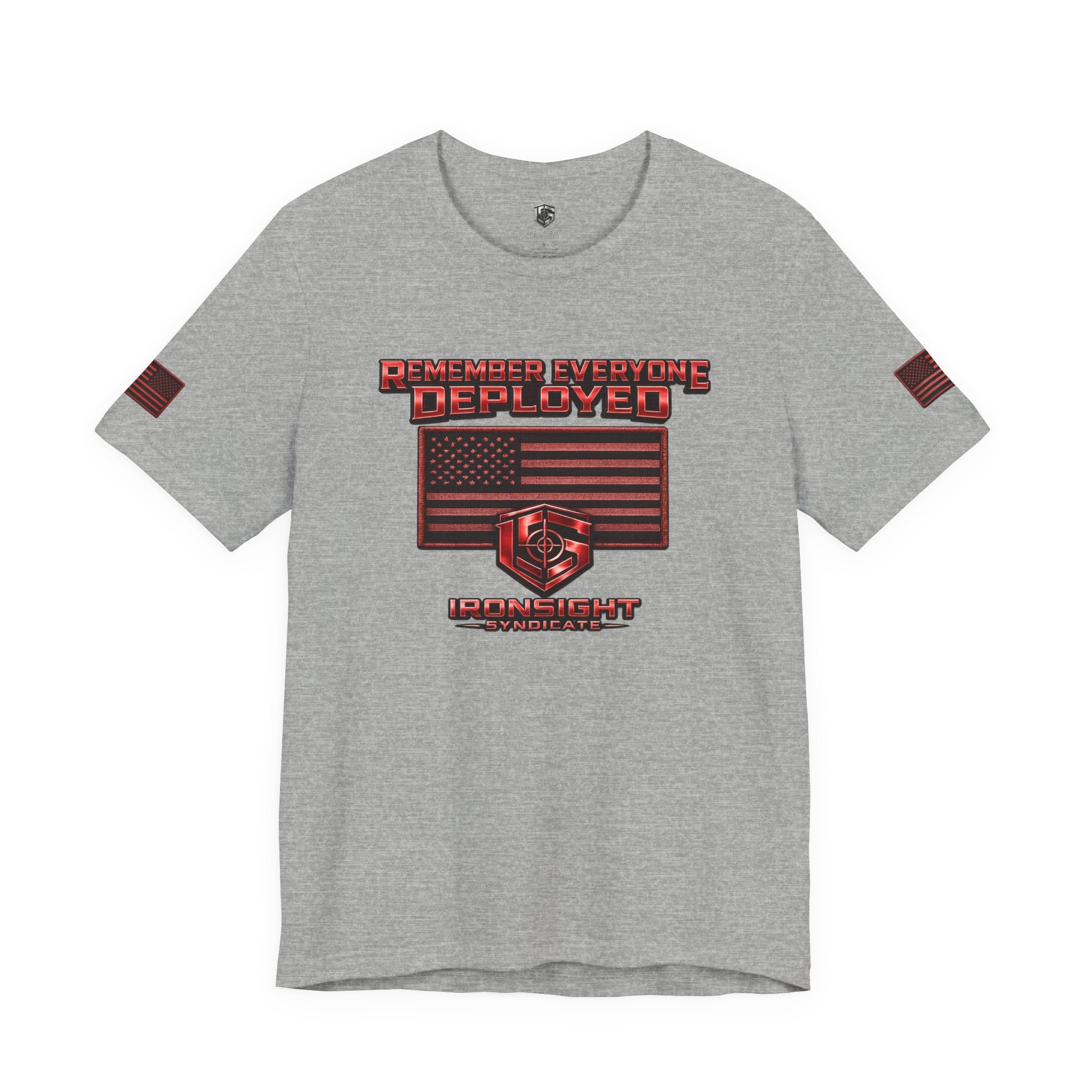 Remember Everyone Deployed (R.E.D.) Patriotic T-Shirt - Athletic Heather | Ironsight Syndicate