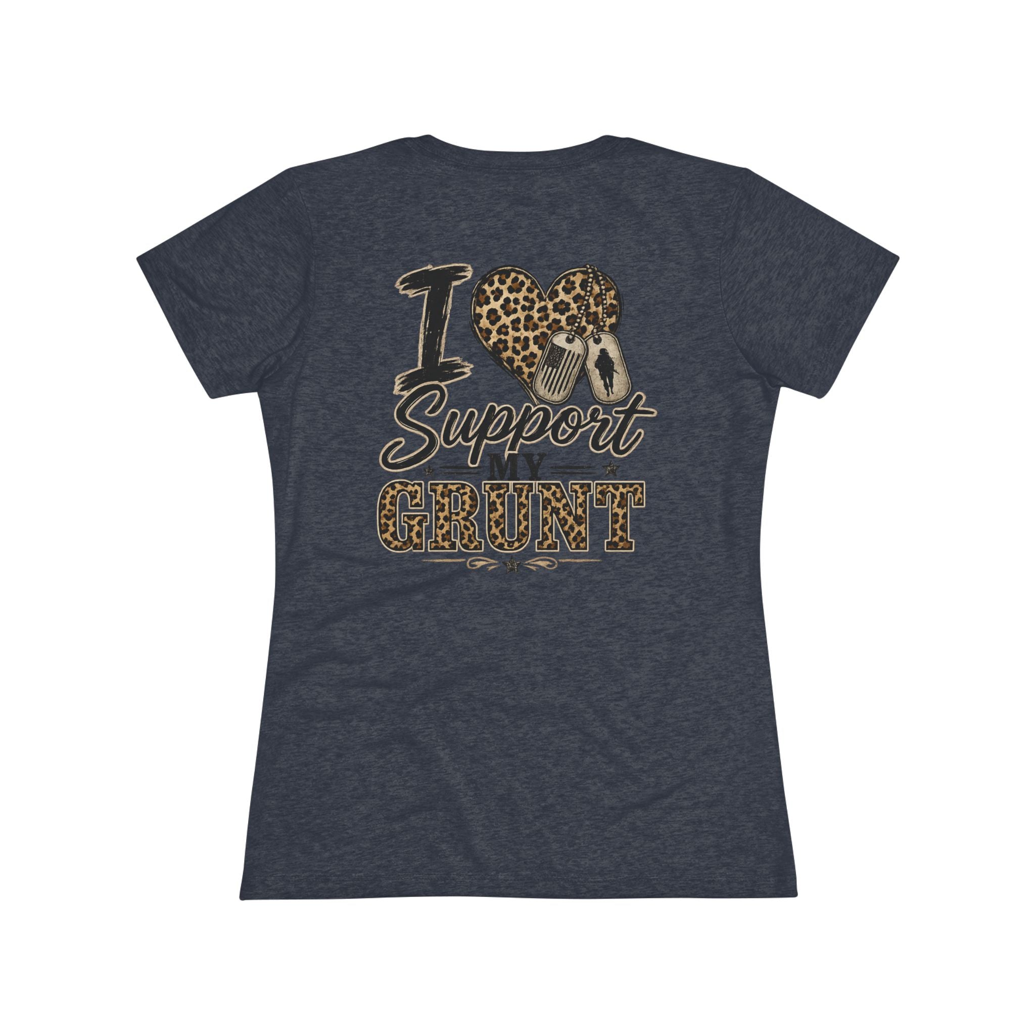 I Support My Grunt Tee — Women's Military Spouse Graphic Shirt