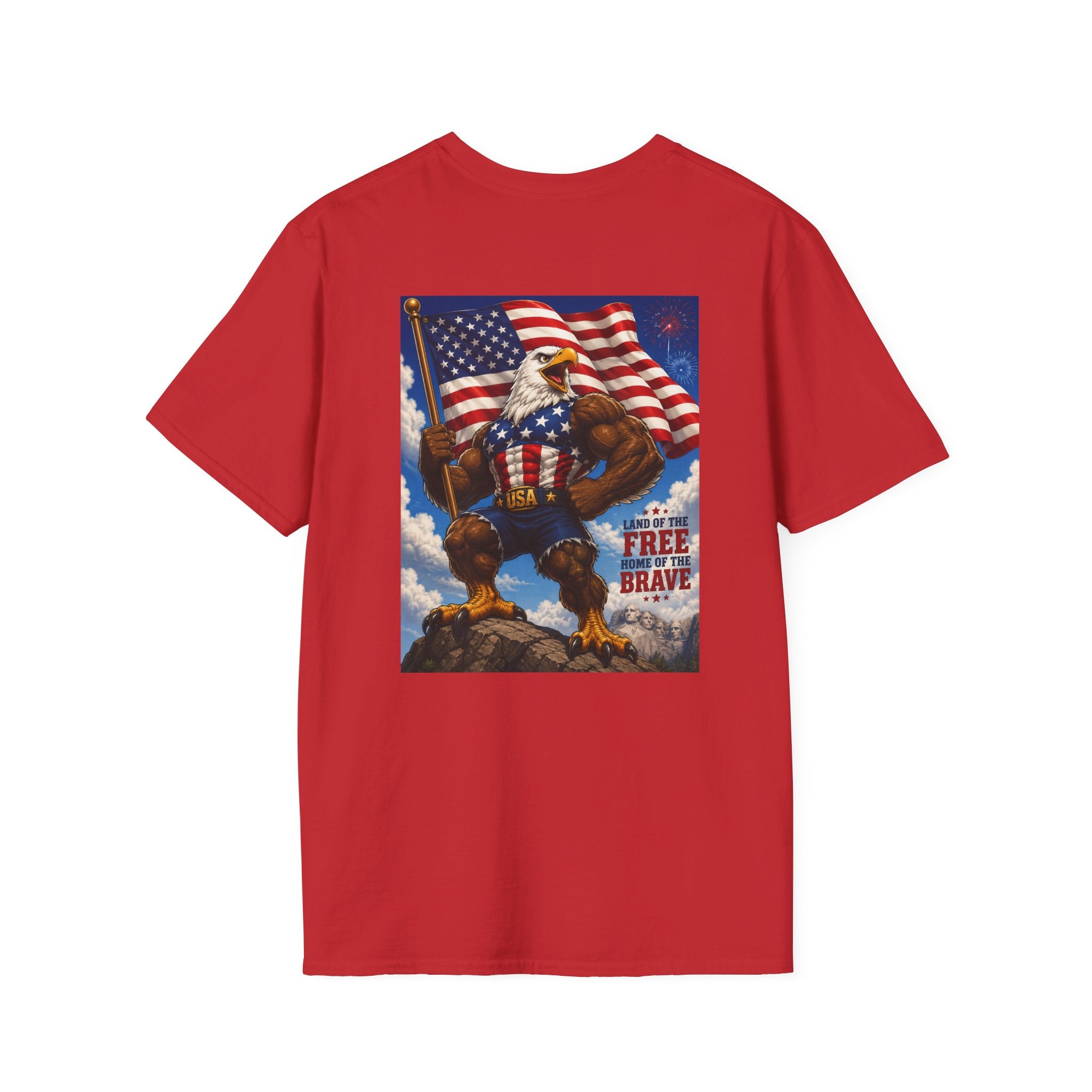 Merican Eagle T-Shirt | Patriotic Military Graphic Tee for Veterans & Patriots, Adult (13 and up), unisex