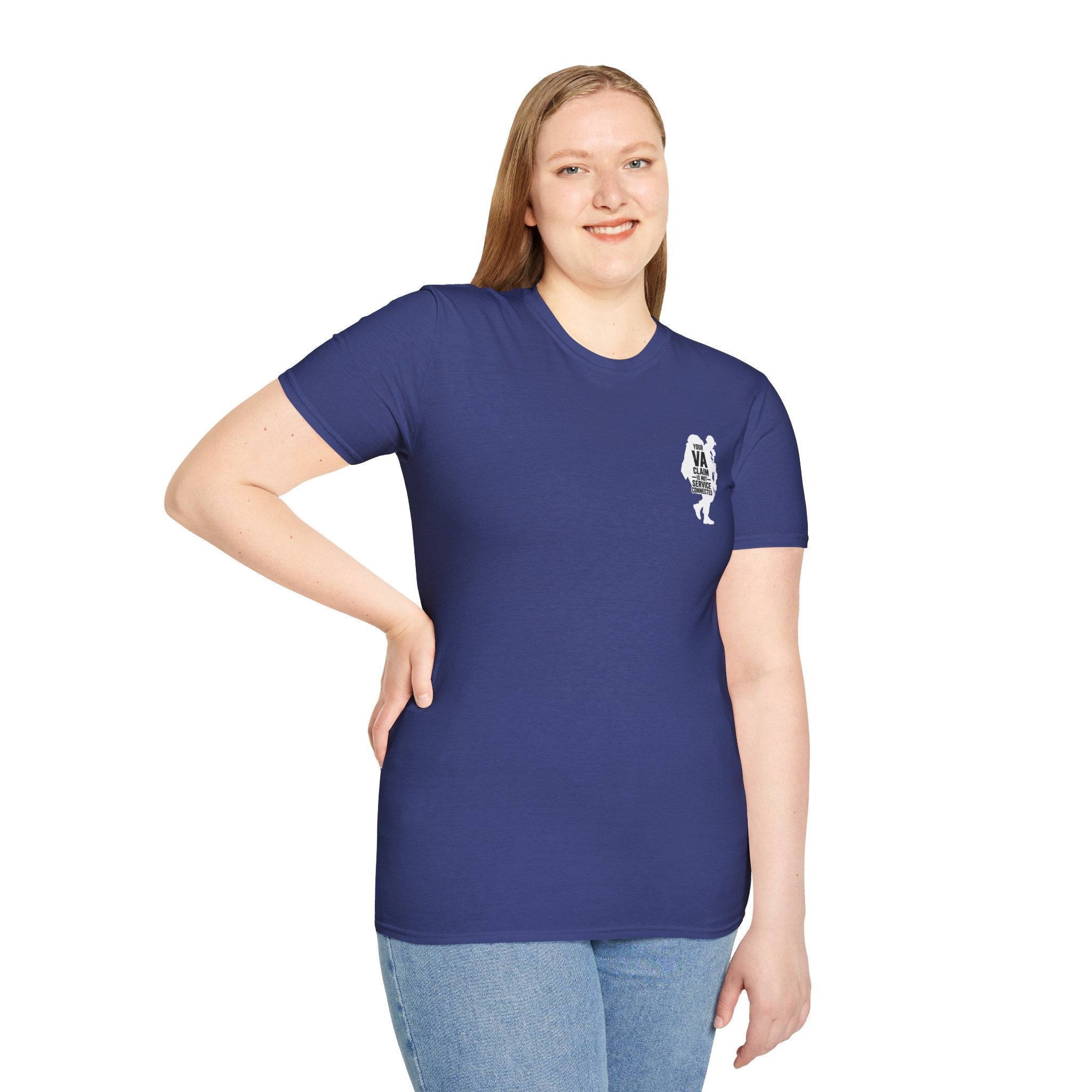 DD-214 service connected T-Shirt (White Graphic)
