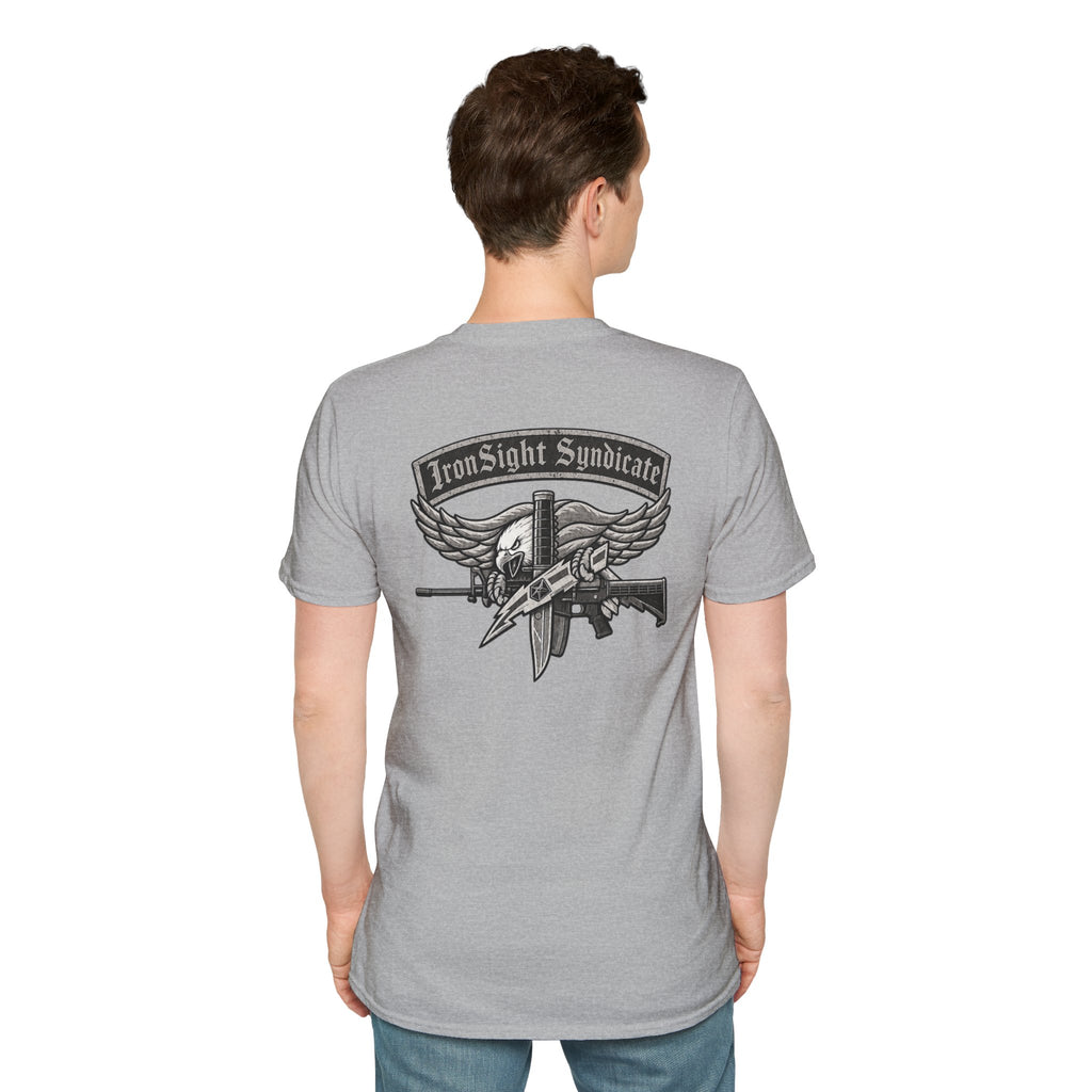 SWAT Eagle T-Shirt — "IronSight Syndicate"  T-Shirt | Patriotic Military Graphic Tee for Veterans & Patriots, Adult (13 and up), unisex