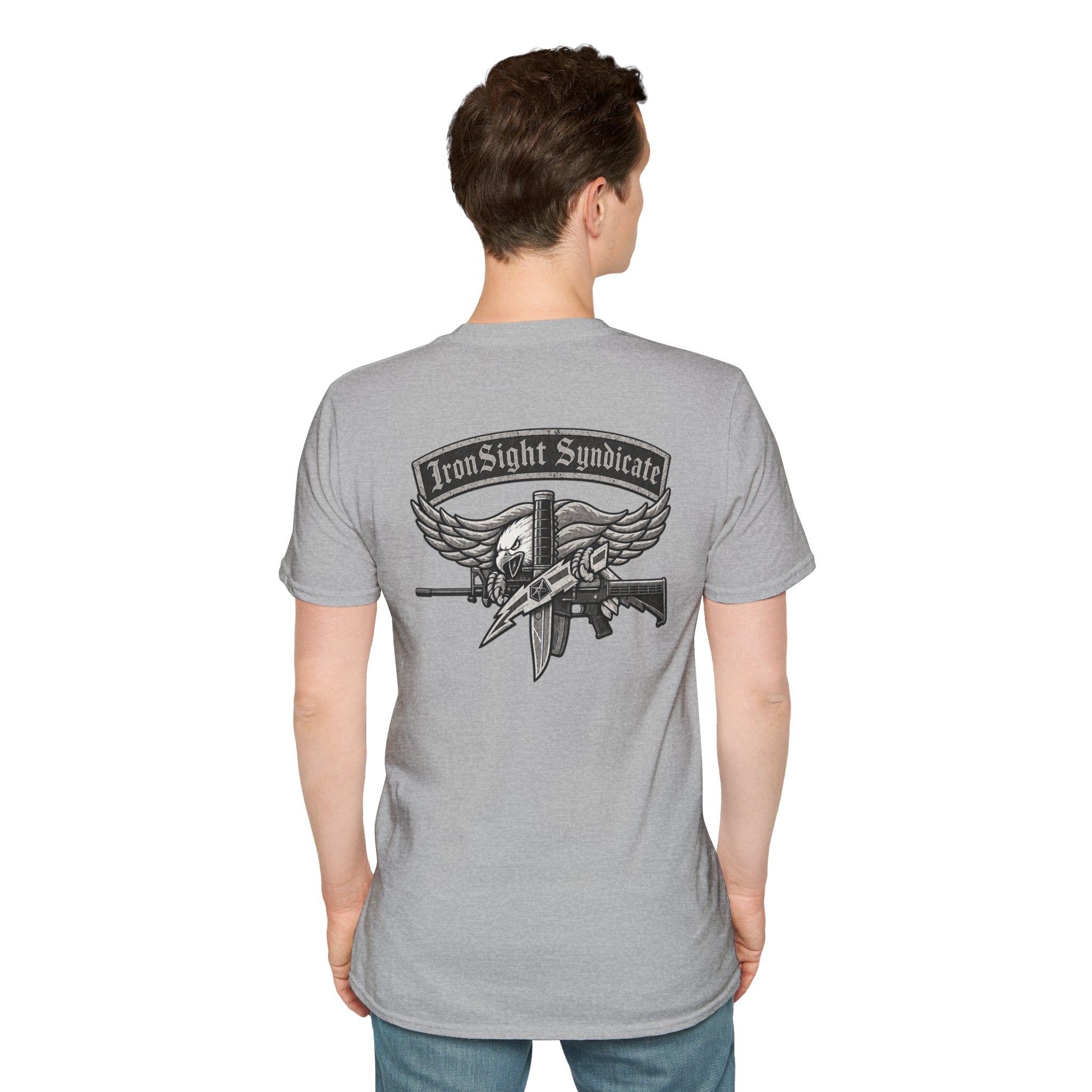 SWAT Eagle T-Shirt — "IronSight Syndicate"  T-Shirt | Patriotic Military Graphic Tee for Veterans & Patriots, Adult (13 and up), unisex