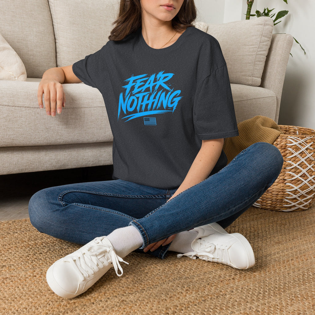 Fear Nothing/Live Fearless Blue – Premium Graphic T-Shirt | Ironsight Syndicate
