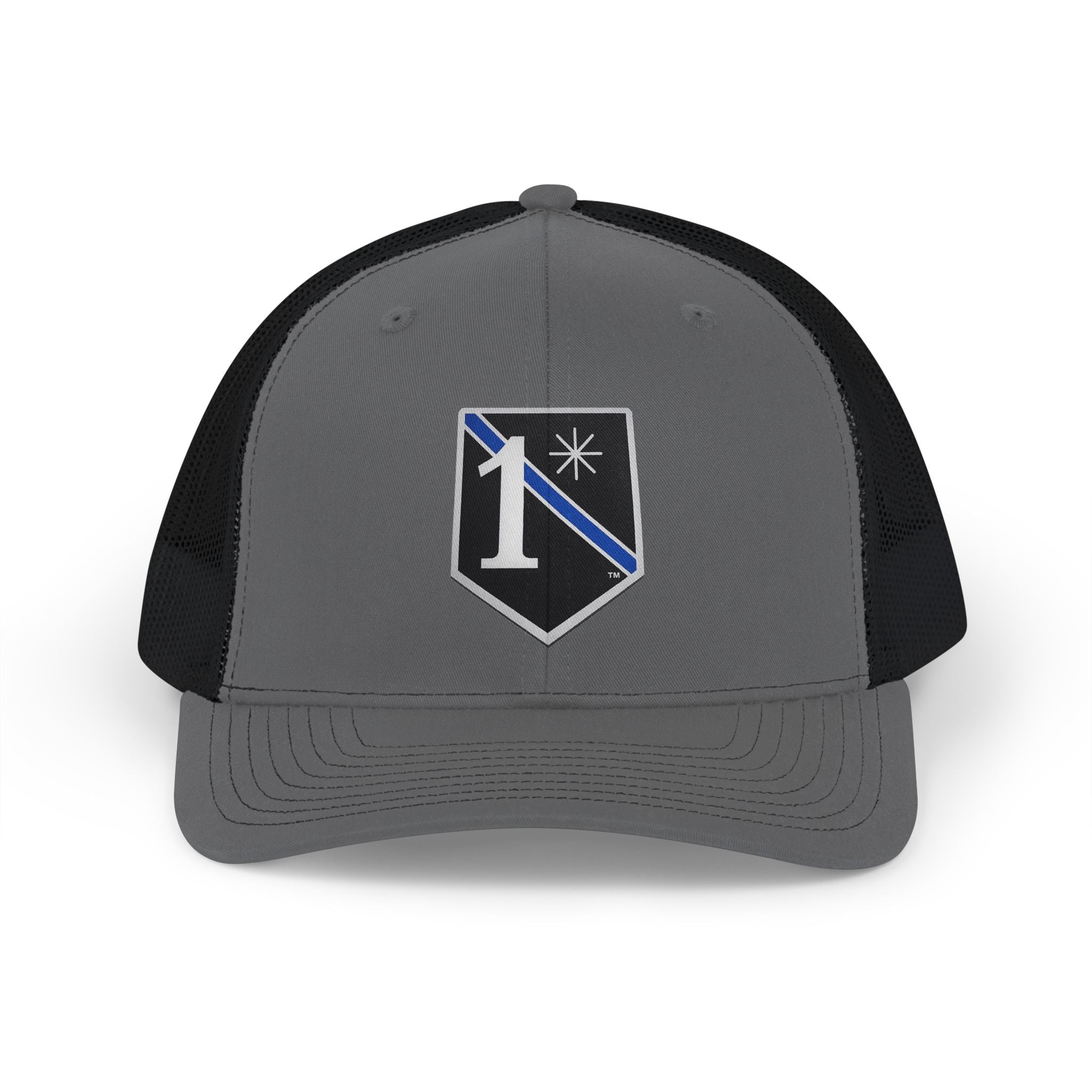 Law Enforcement/Police Snapback Trucker Cap | Patriotic USA Snapback Mesh Cap for Veterans & Patriots