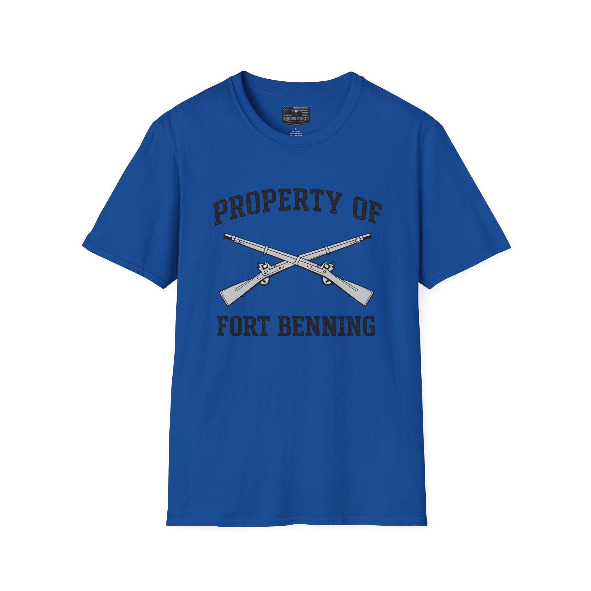 Fort Benning Athletic Tee  Ironsight Syndicate | Patriotic Military Graphic Tee for Veterans & Patriots, Adult (13 and up), unisex