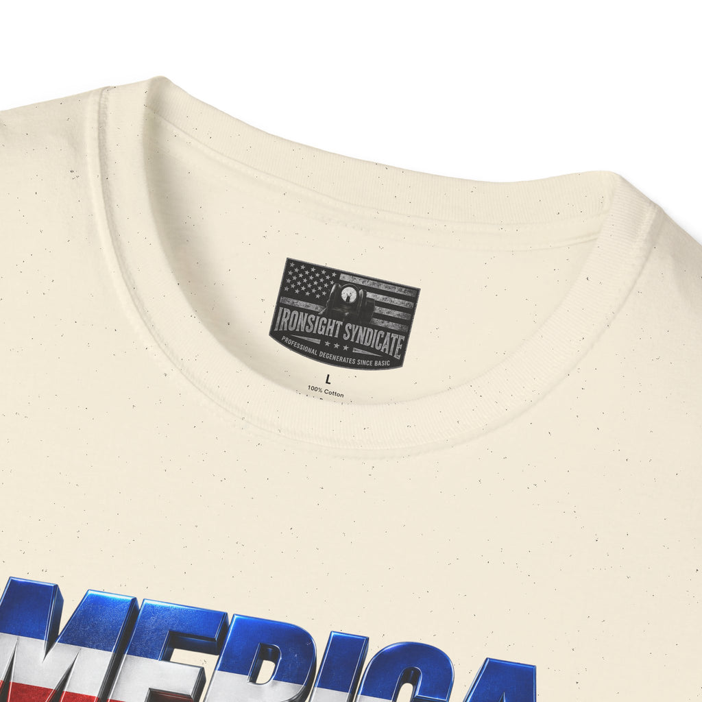 Merican Eagle T-Shirt | Patriotic Military Graphic Tee for Veterans & Patriots, Adult (13 and up), unisex