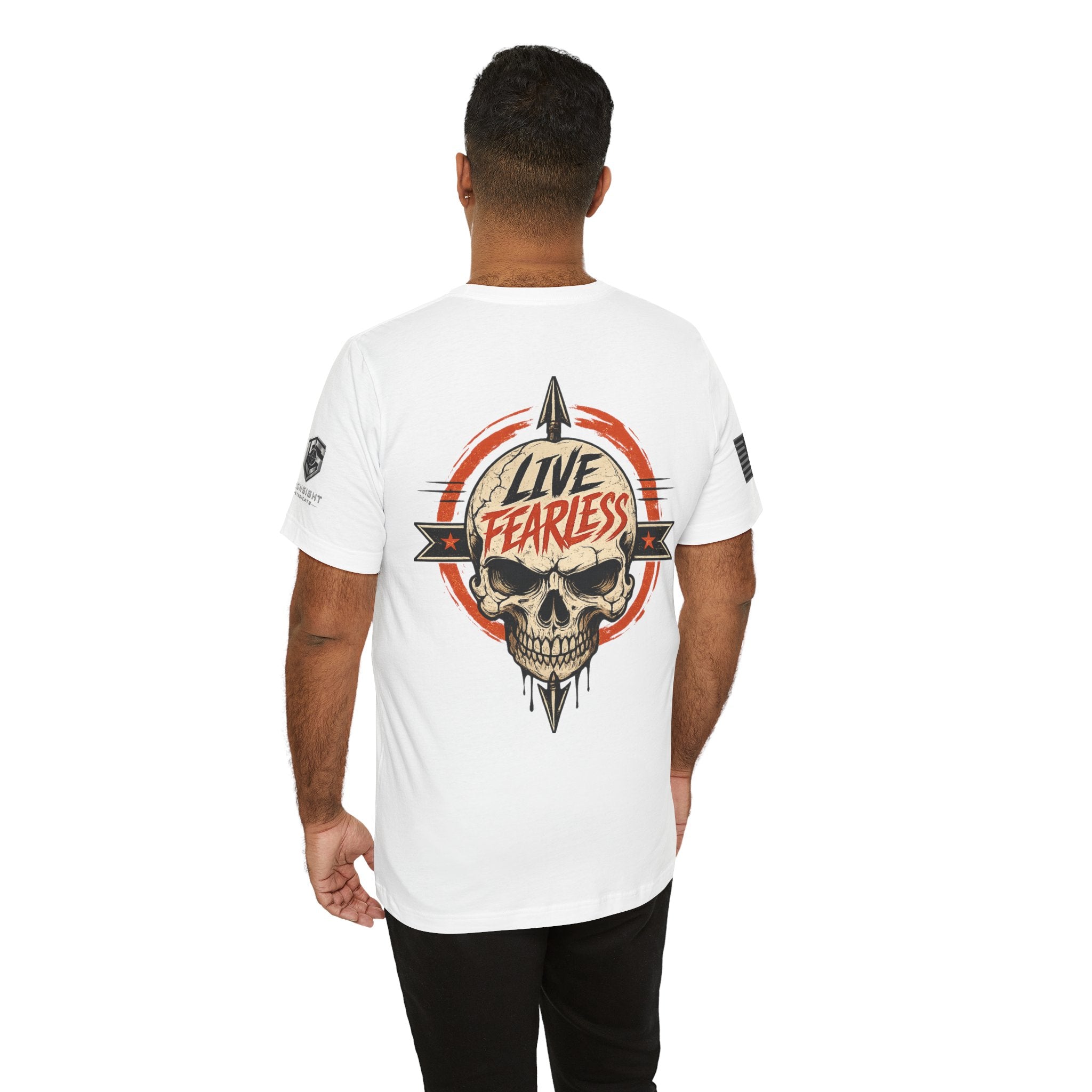 Live Fearless Skull Military T-Shirt | Ironsight Syndicate