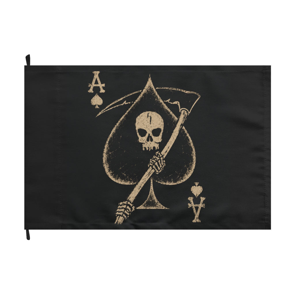 Vietnam Inspired Death Card Ace of Spades Double-Sided Flag - Size 1 | Ironsight Syndicate