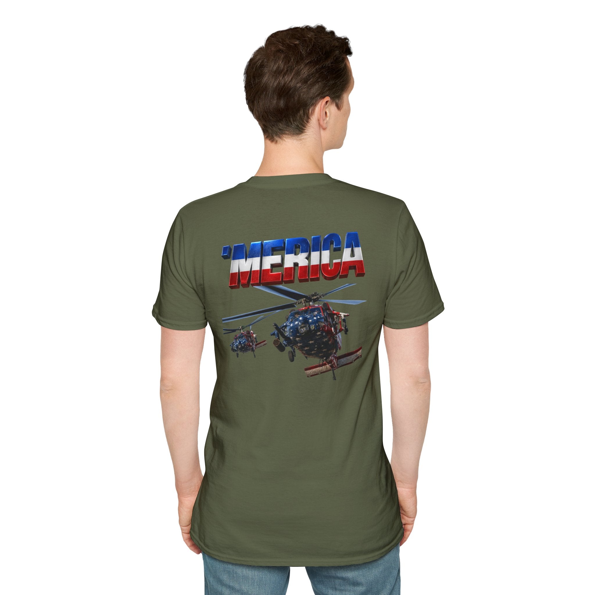 MH-60 Liberty Hawk! Patriotic Ironsight Syndicate T-Shirt | Patriotic Military Graphic Tee for Veterans & Patriots, Adult (13 and up), unisex