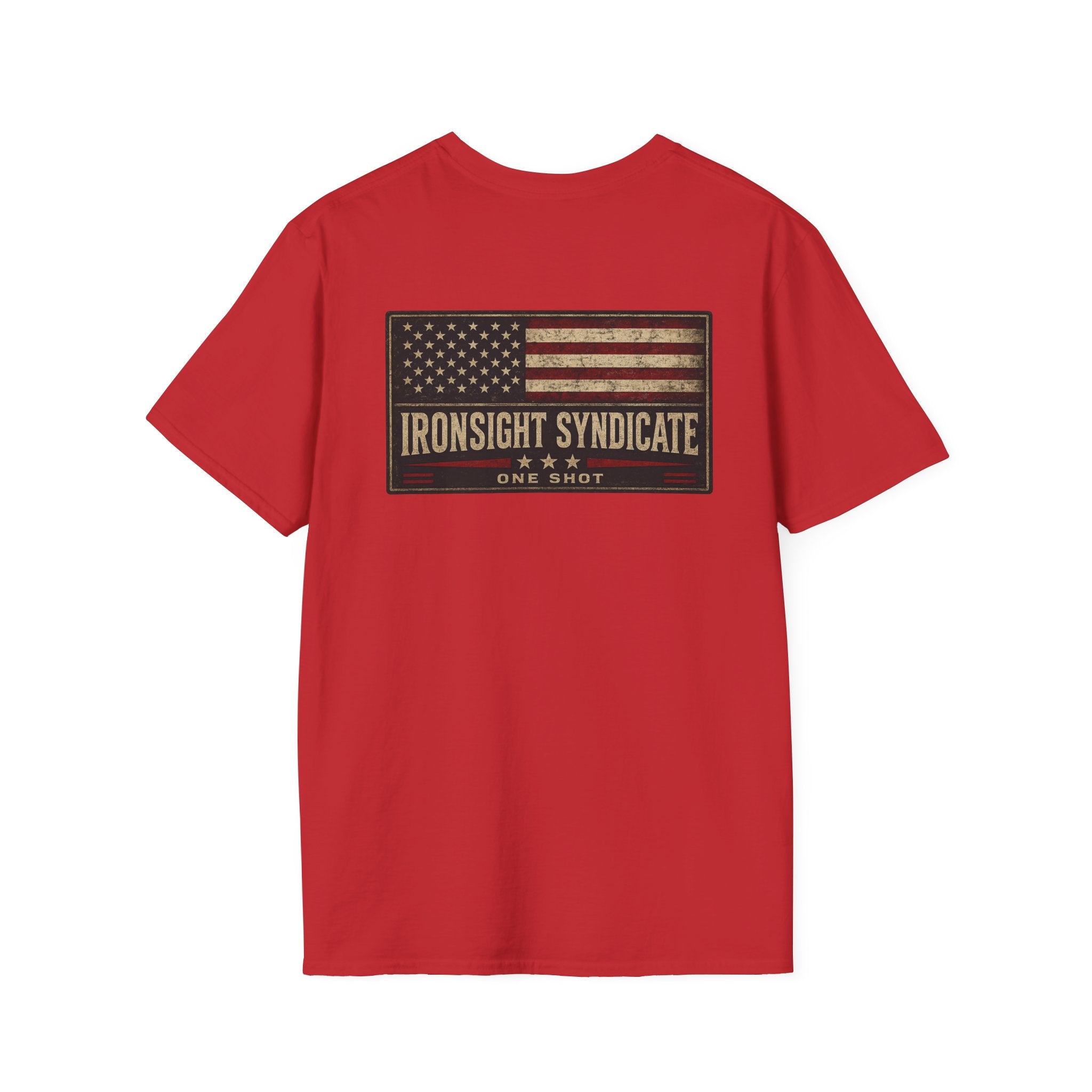 Red White and Blue Ironsight Syndicate T-Shirt, Adult (13 and up), unisex