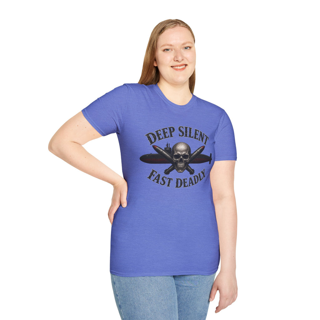 Deep, Silent, Fast Deadly US Navy Submariner Graphic Front T-Shirt