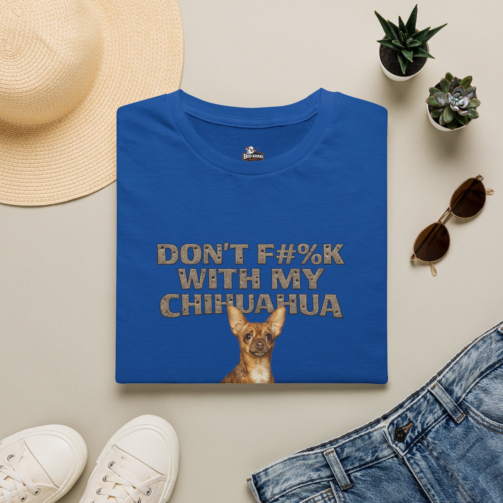 Don't F#%K with my Chihuahua T-Shirt – Boo-Khaki Tactical Graphic Tee
