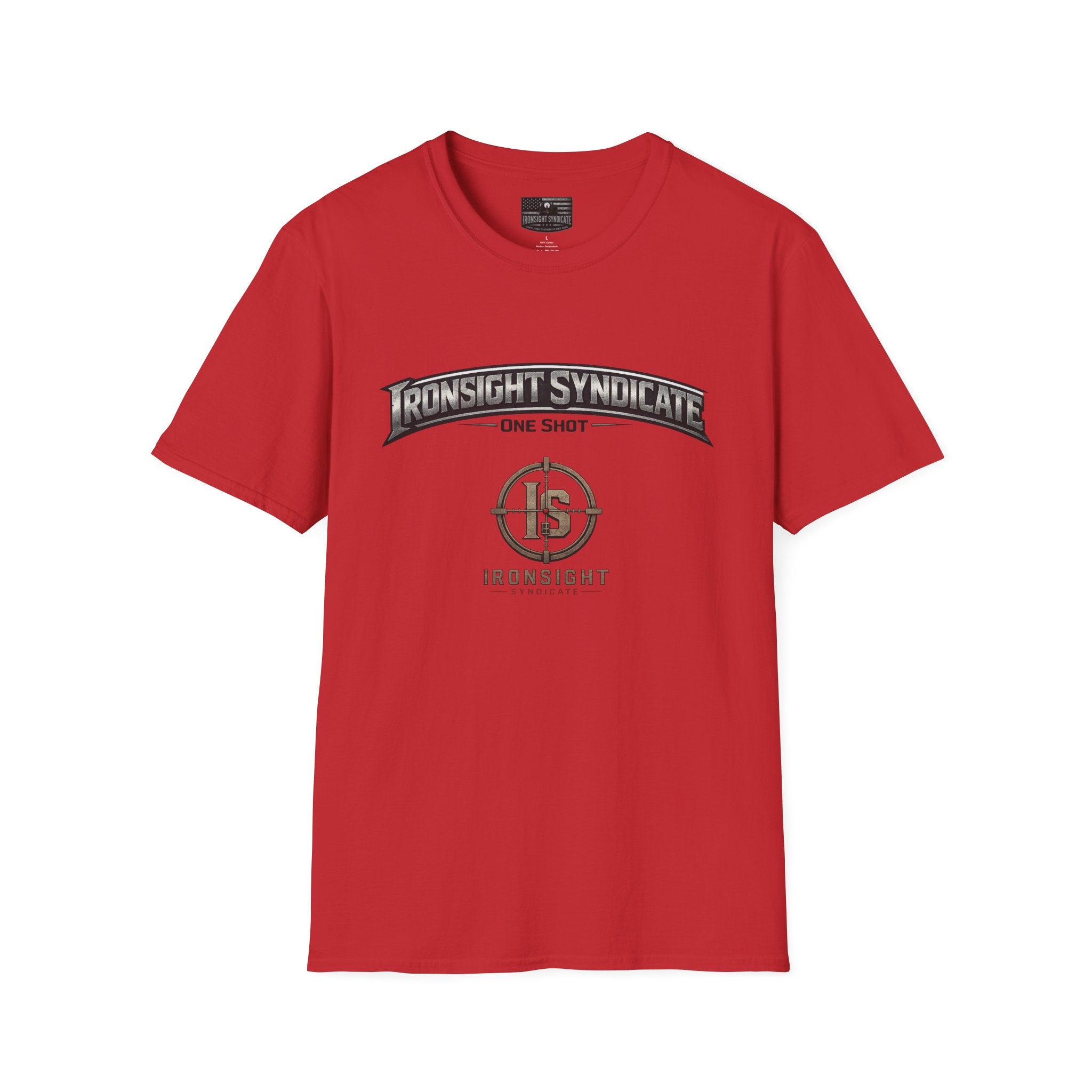 Red White and Blue Ironsight Syndicate T-Shirt, Adult (13 and up), unisex